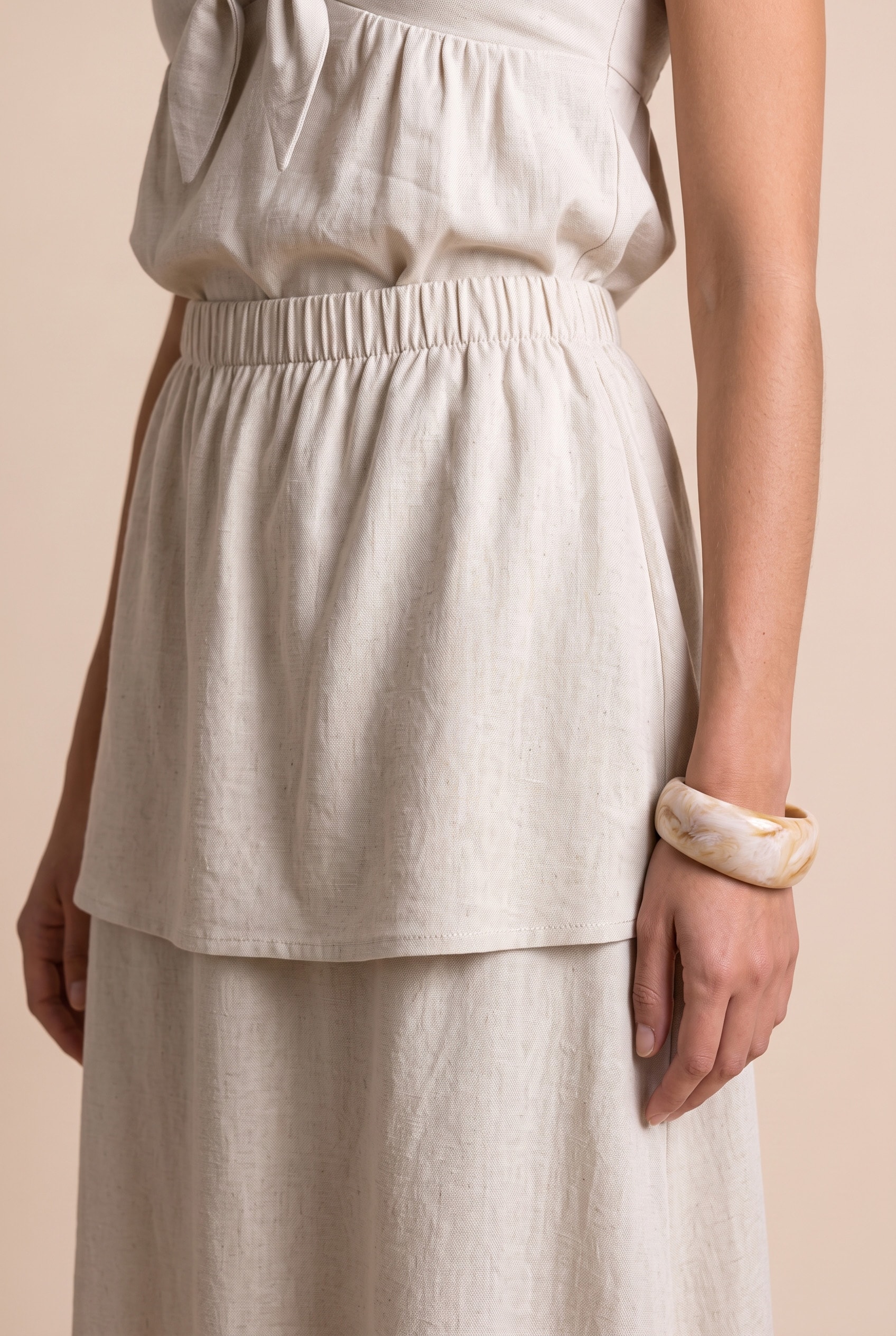 Saia Cropped Love Sunset Areia