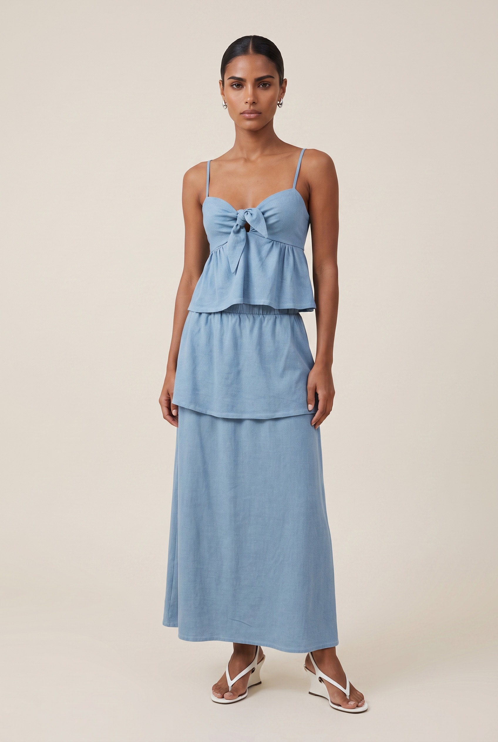 Saia Cropped Love Sunset Baby Blue