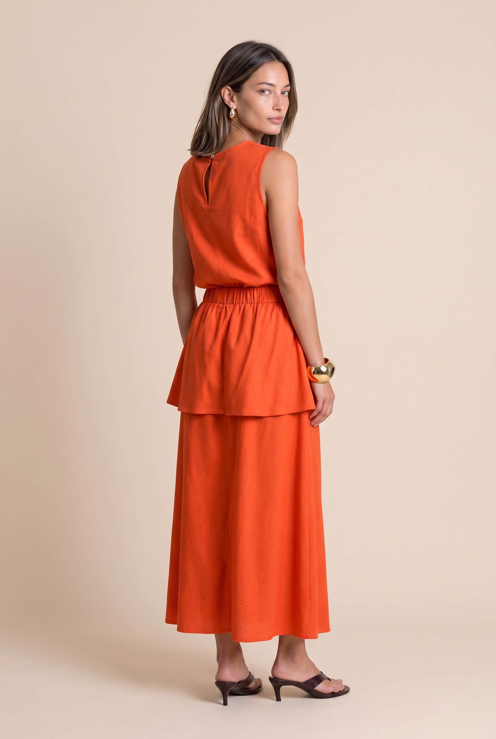 Saia Cropped Love Sunset Mandarim