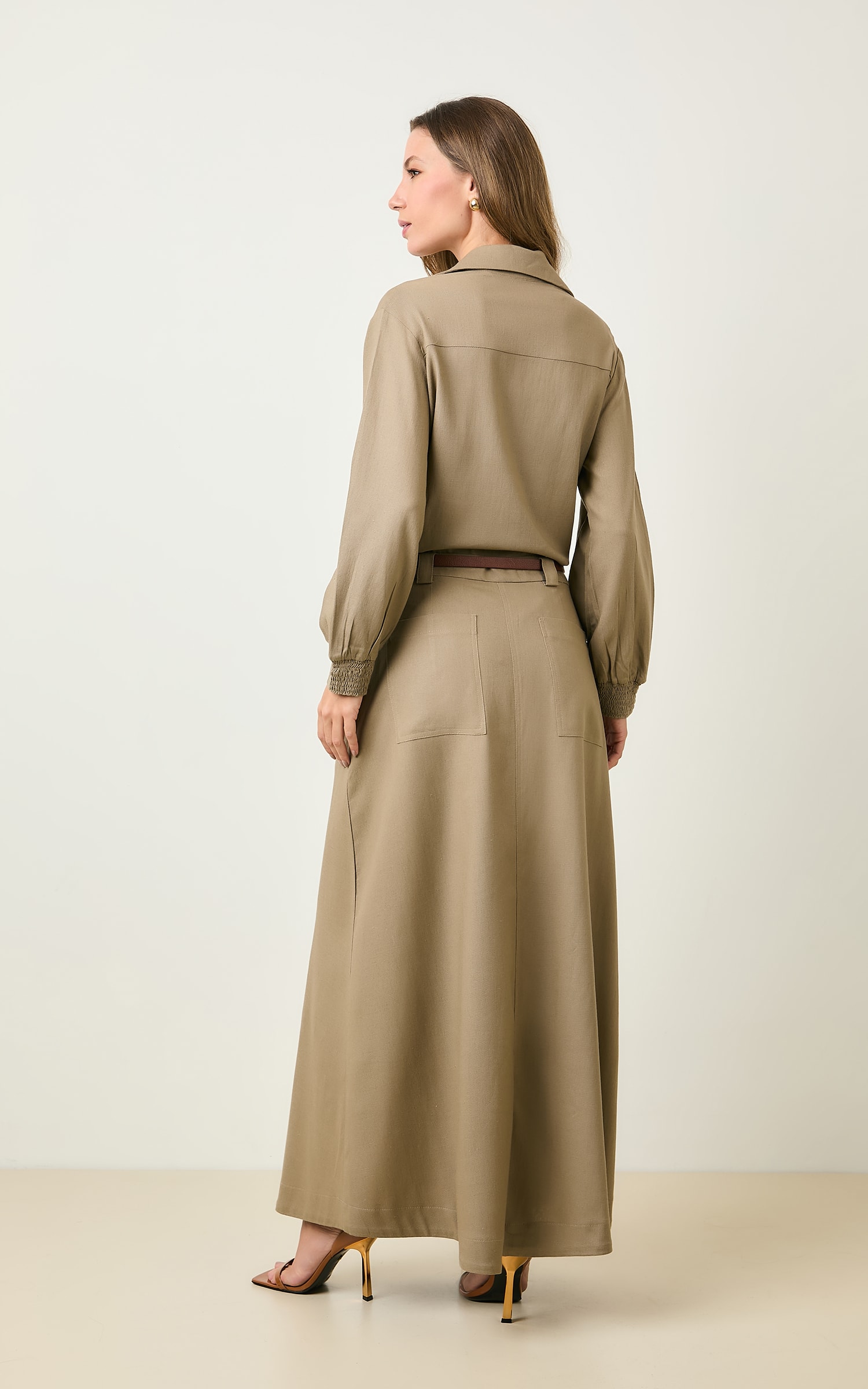 Saia Cropped Pespontos Ipanema Fendi
