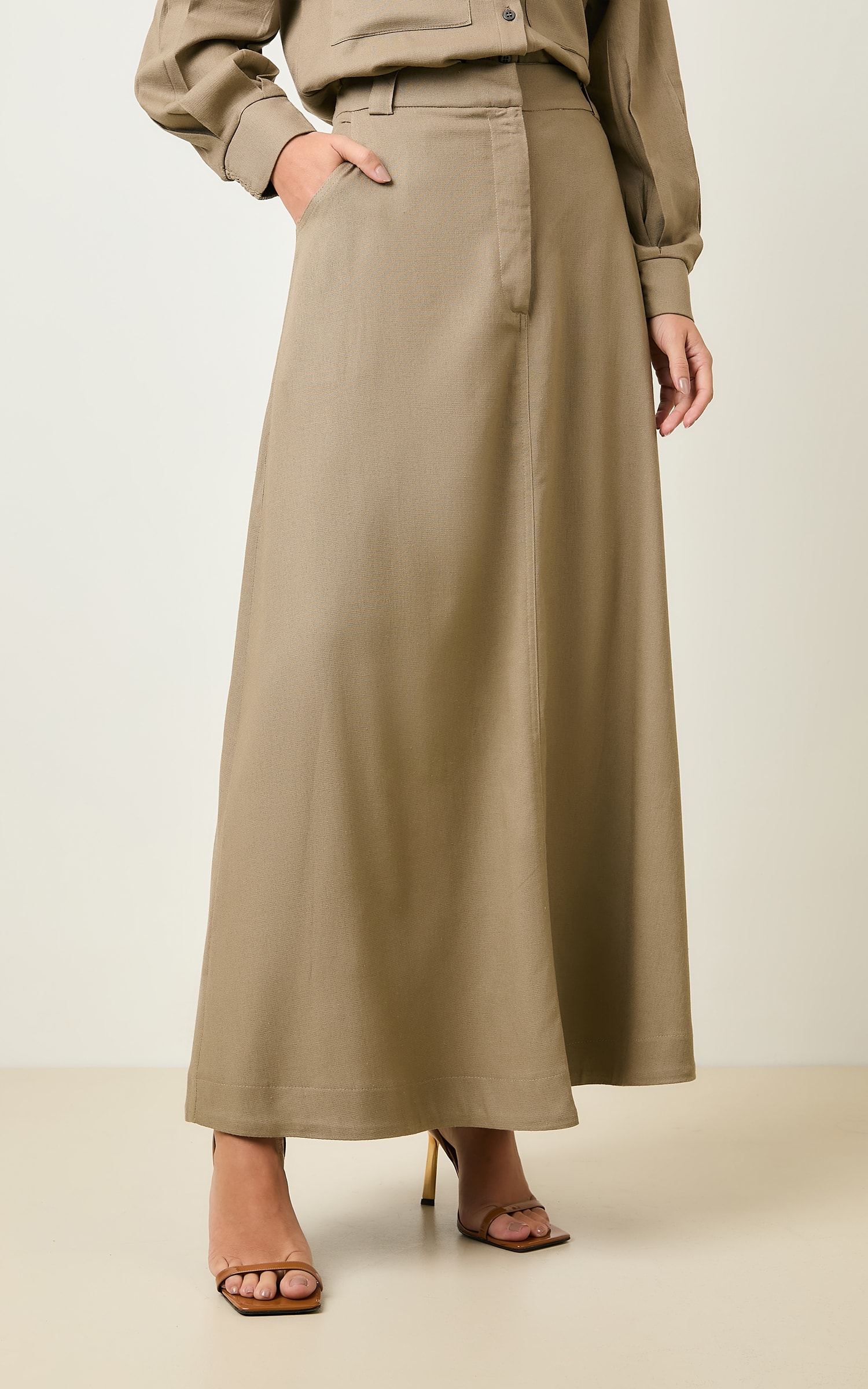 Saia Cropped Pespontos Ipanema Fendi