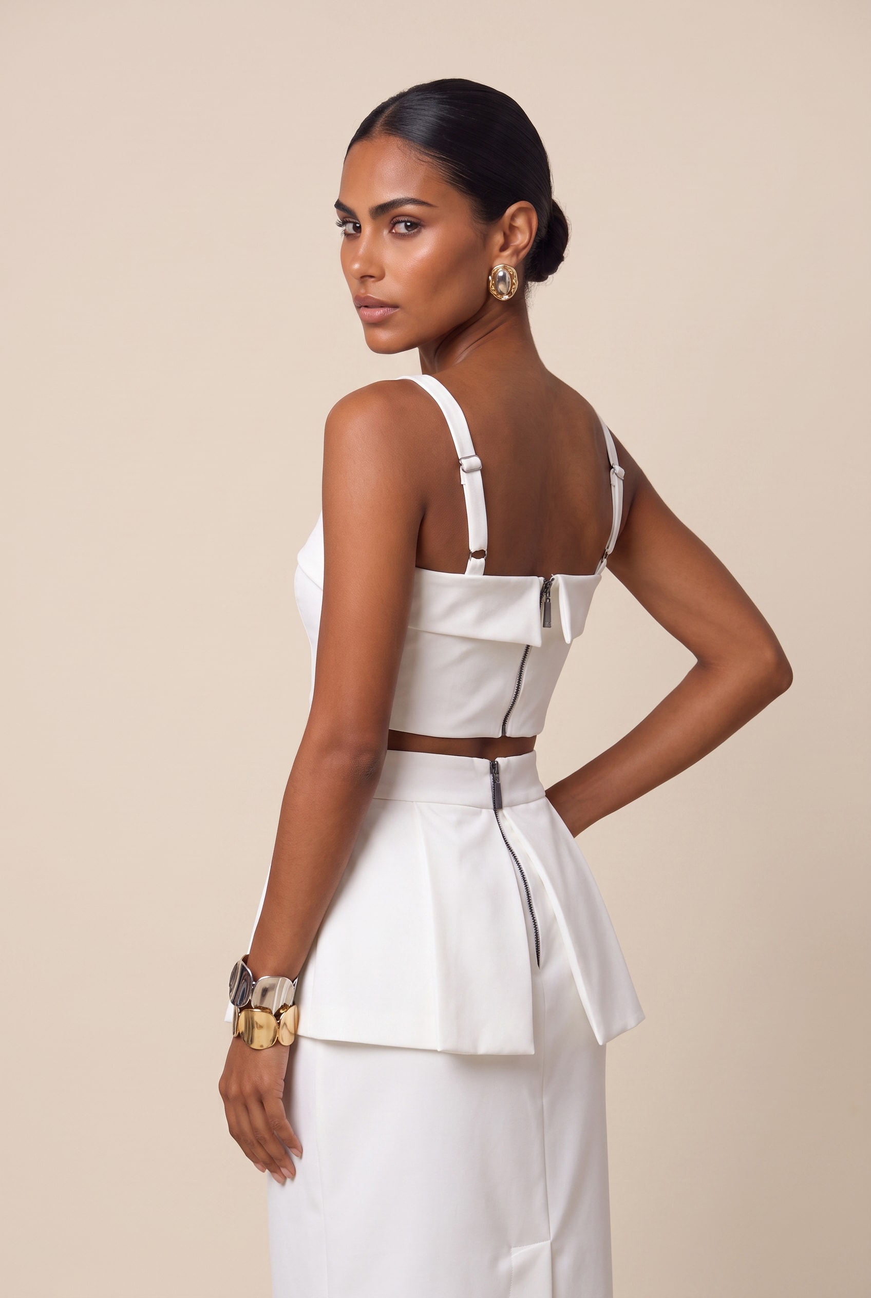Saia Cropped Tune Off White