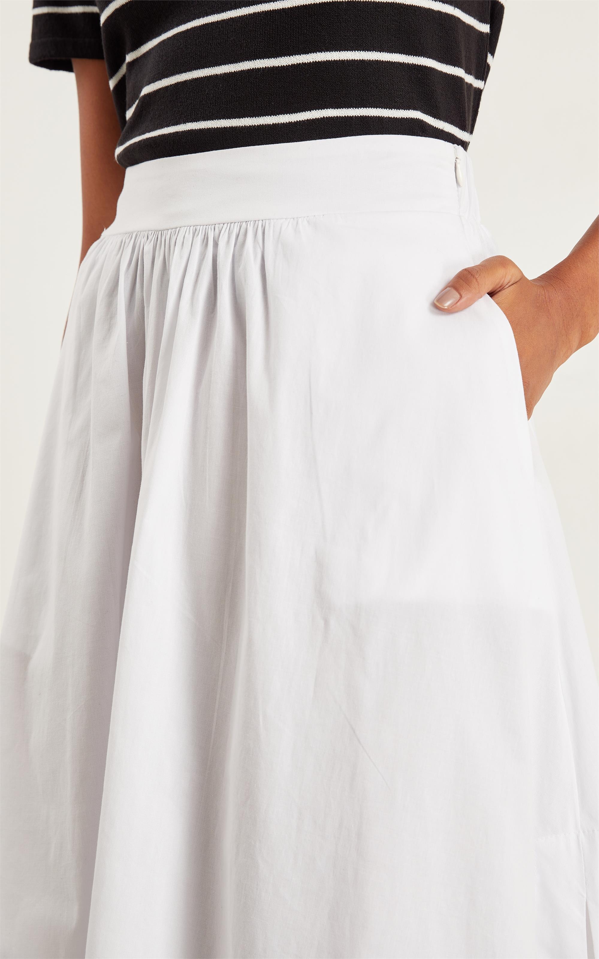Saia Longa Franzida Off White