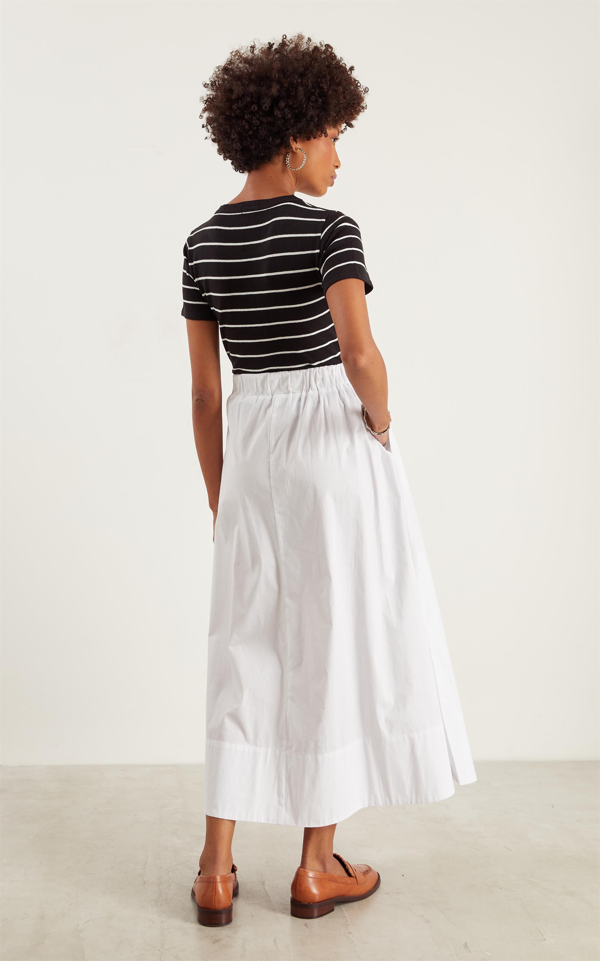 Saia Longa Franzida Off White