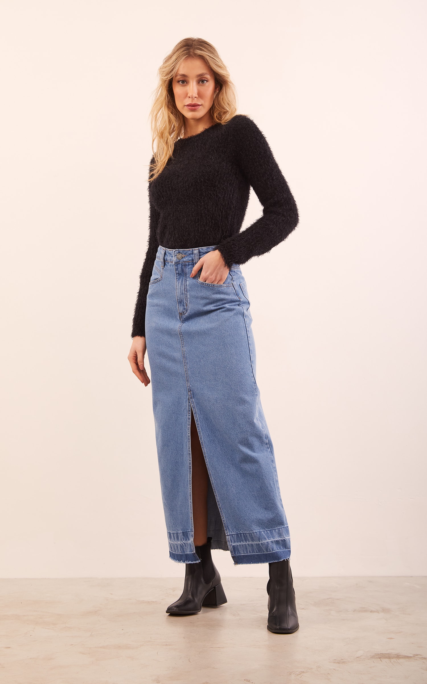 Saia Longa Jeans