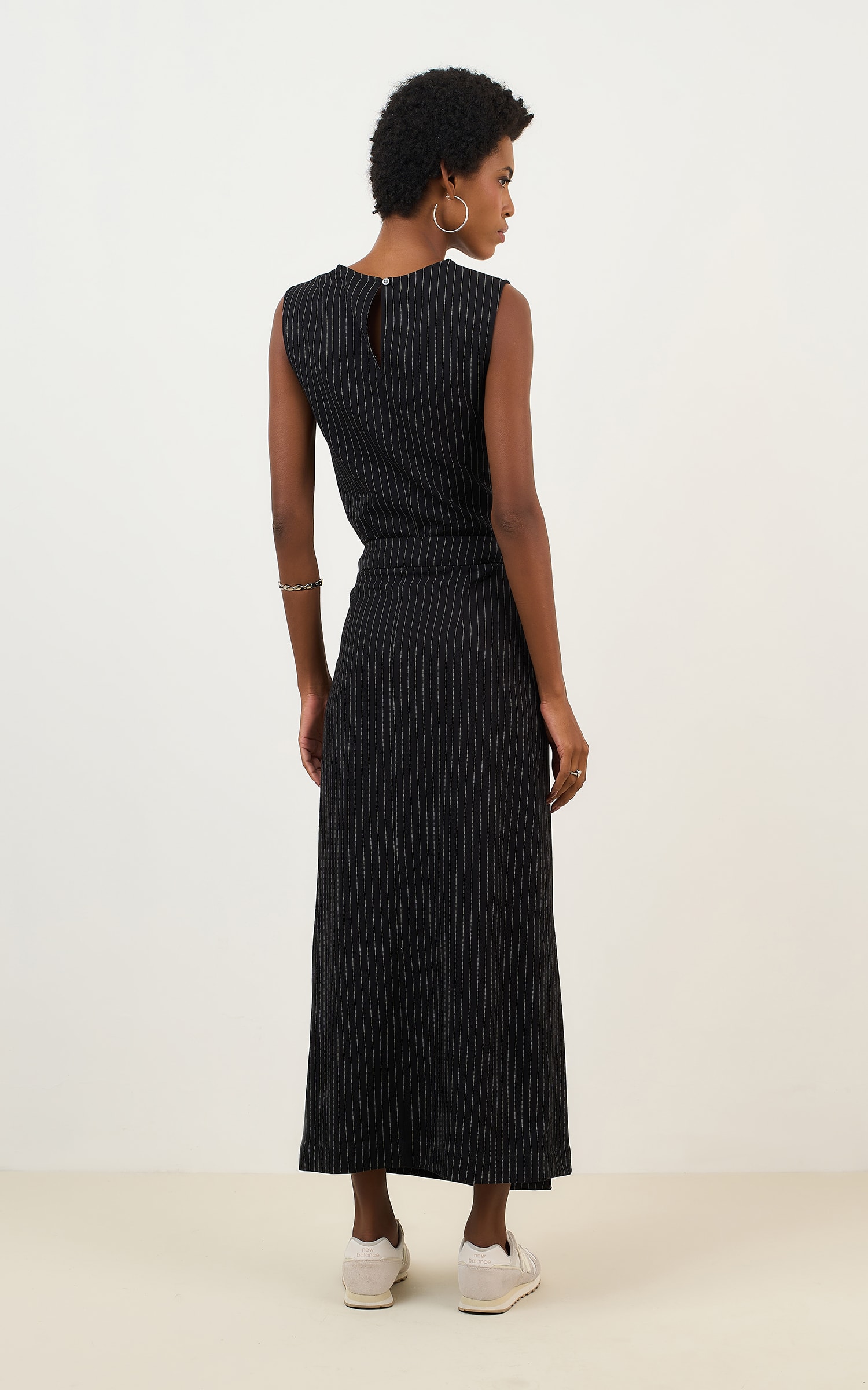 Saia Midi Artico Preto