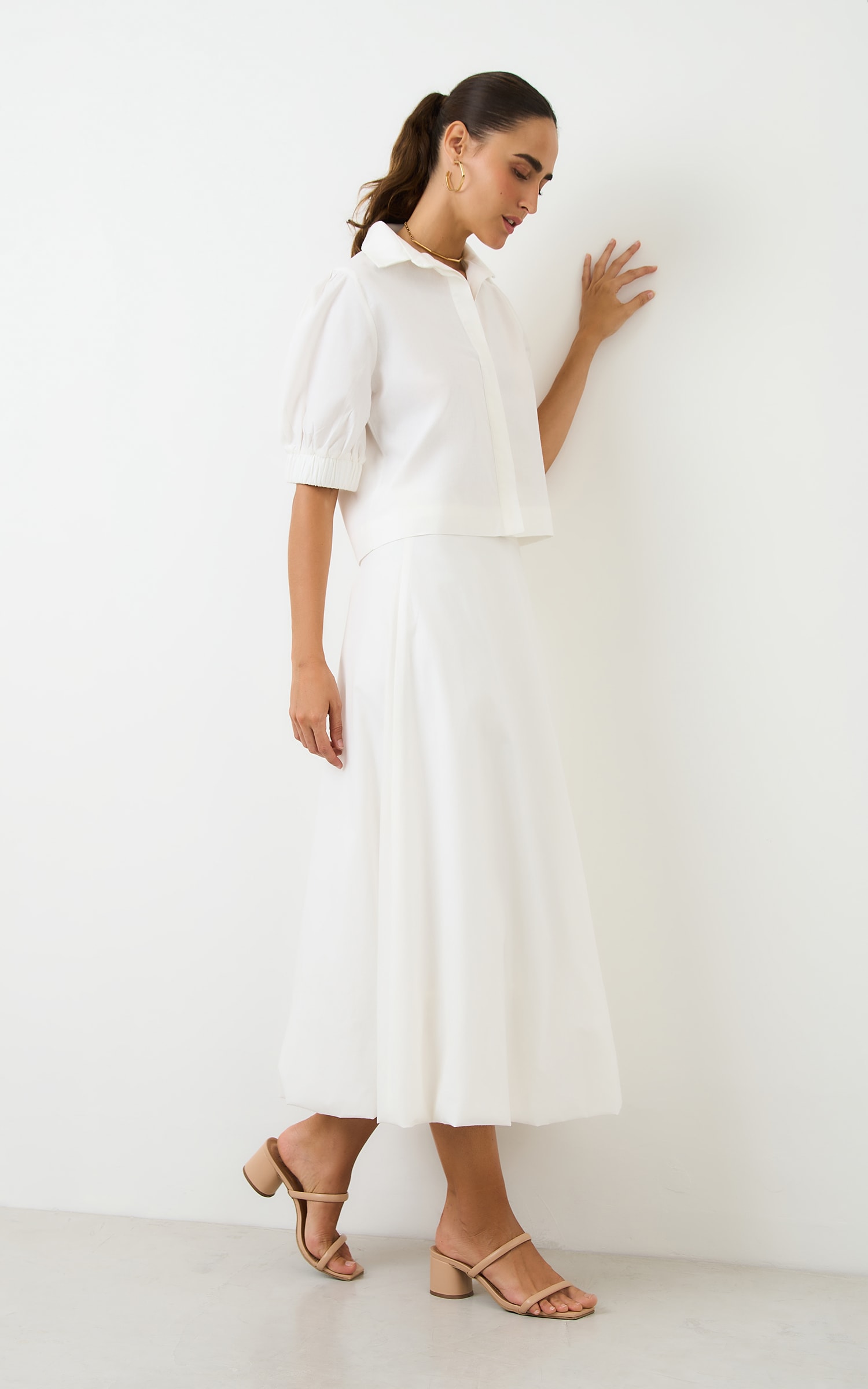 Saia Midi Balone Chateau Off White