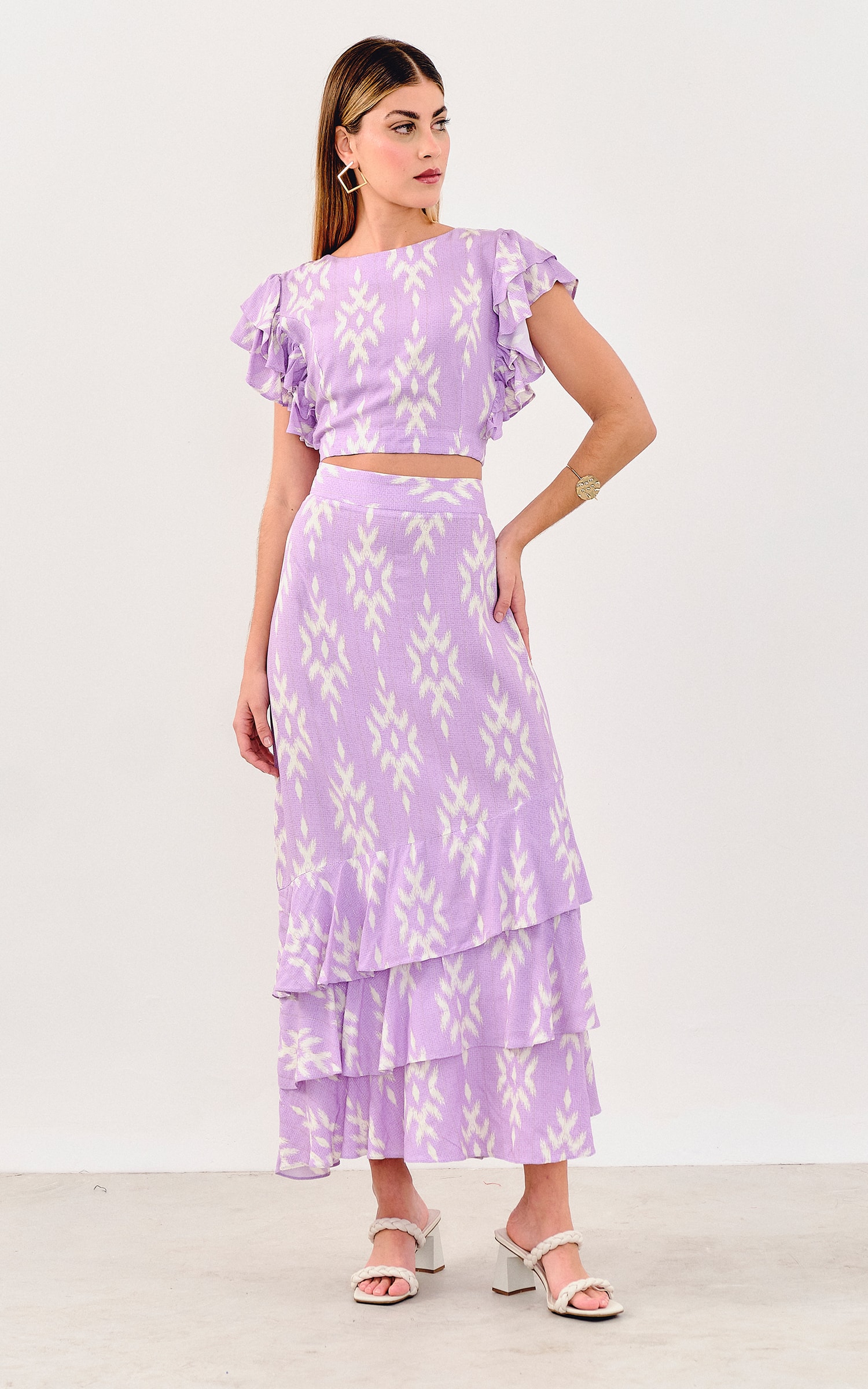 Saia Midi Batik