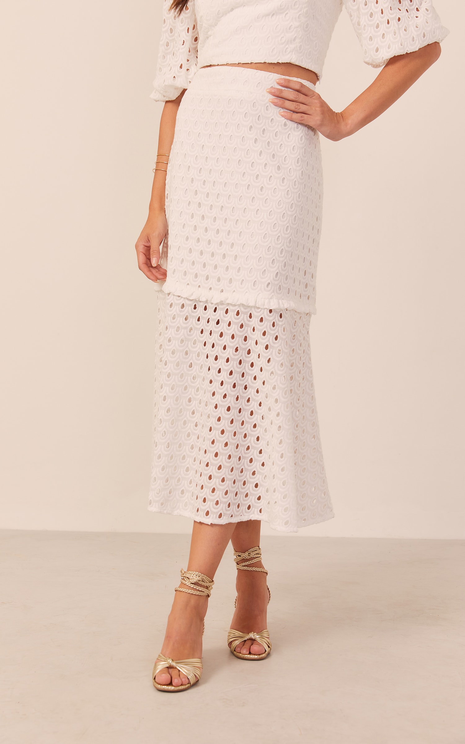 Saia Midi Brisa Off White