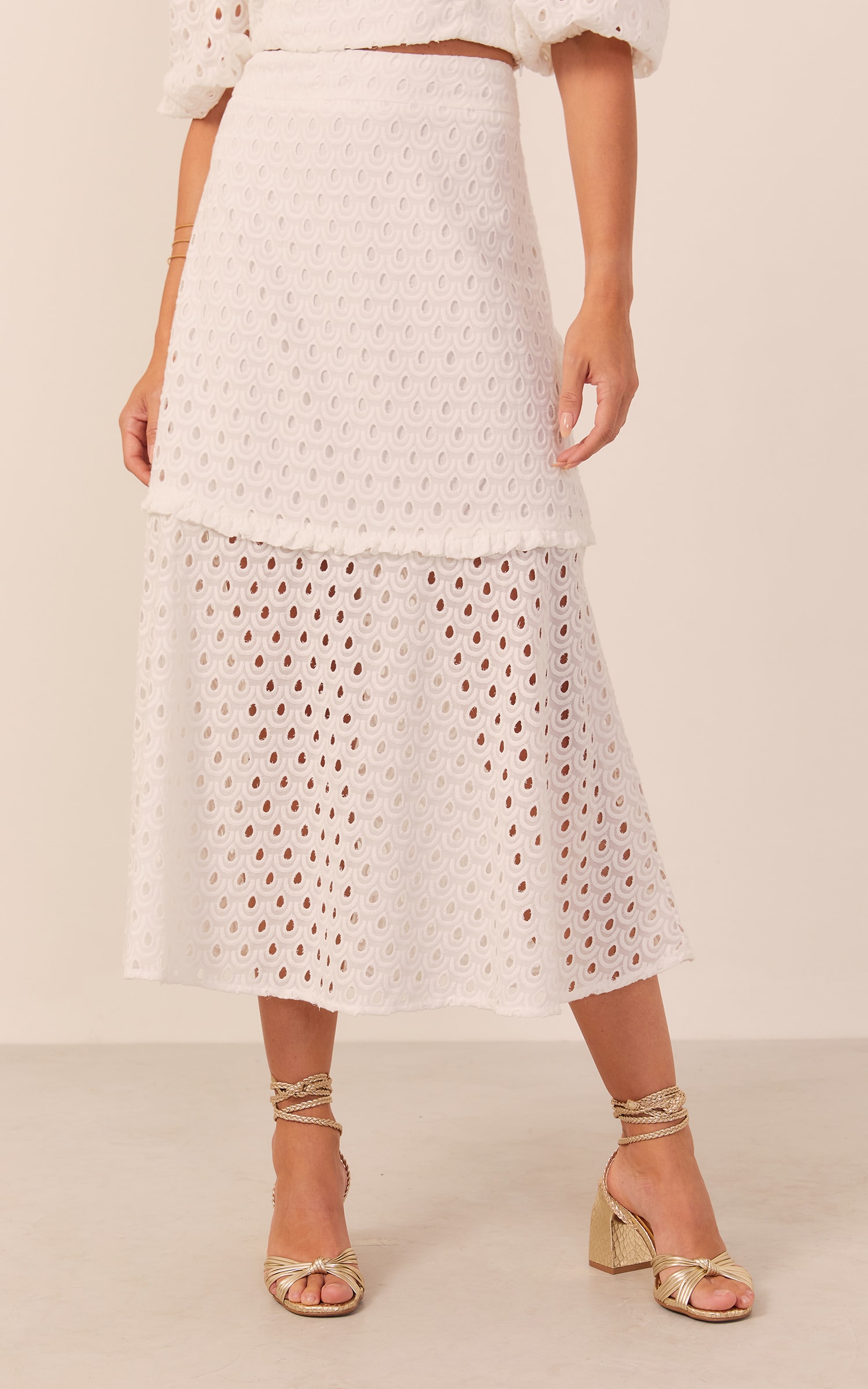 Saia Midi Brisa Off White