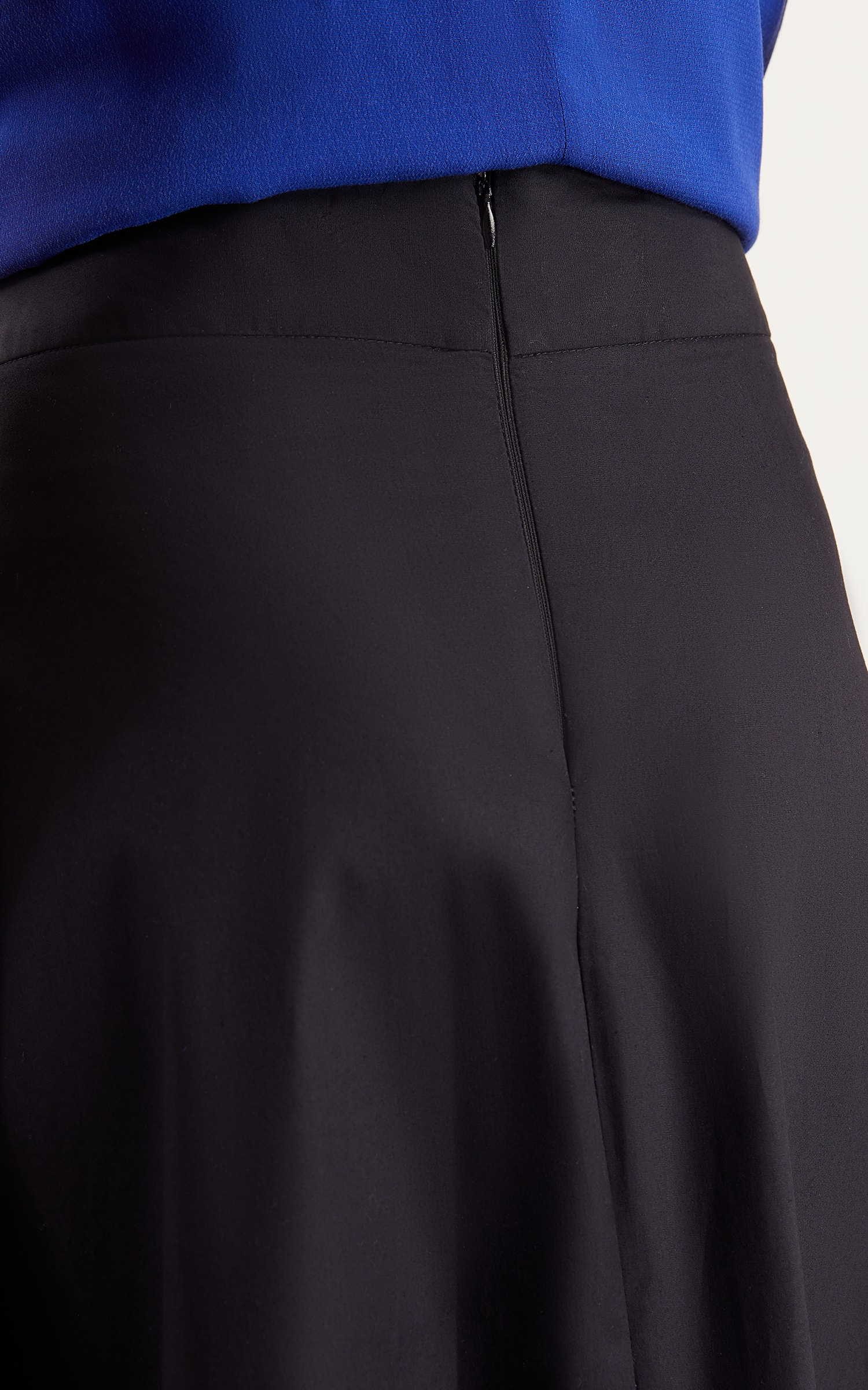 Saia Midi Cotton Preto