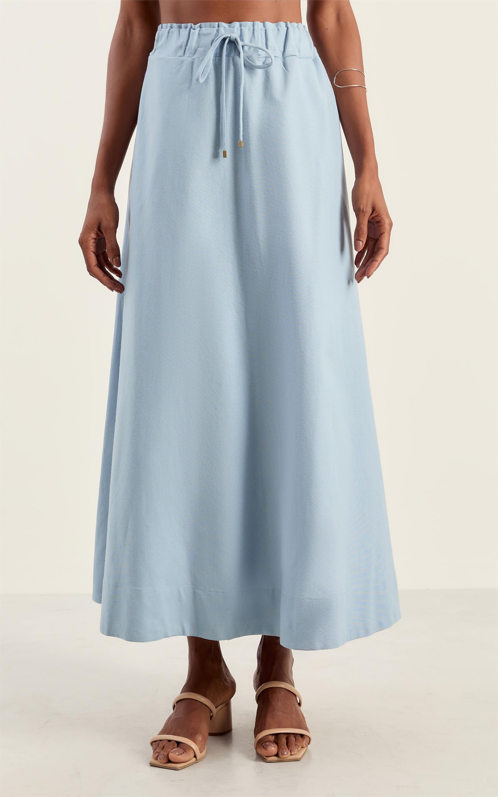 Saia Midi Fresh Azul Ceu