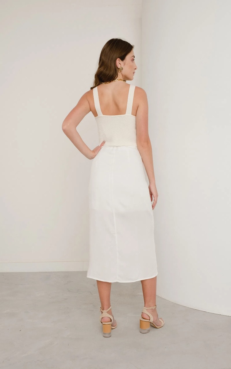 Saia Midi Luz Off White