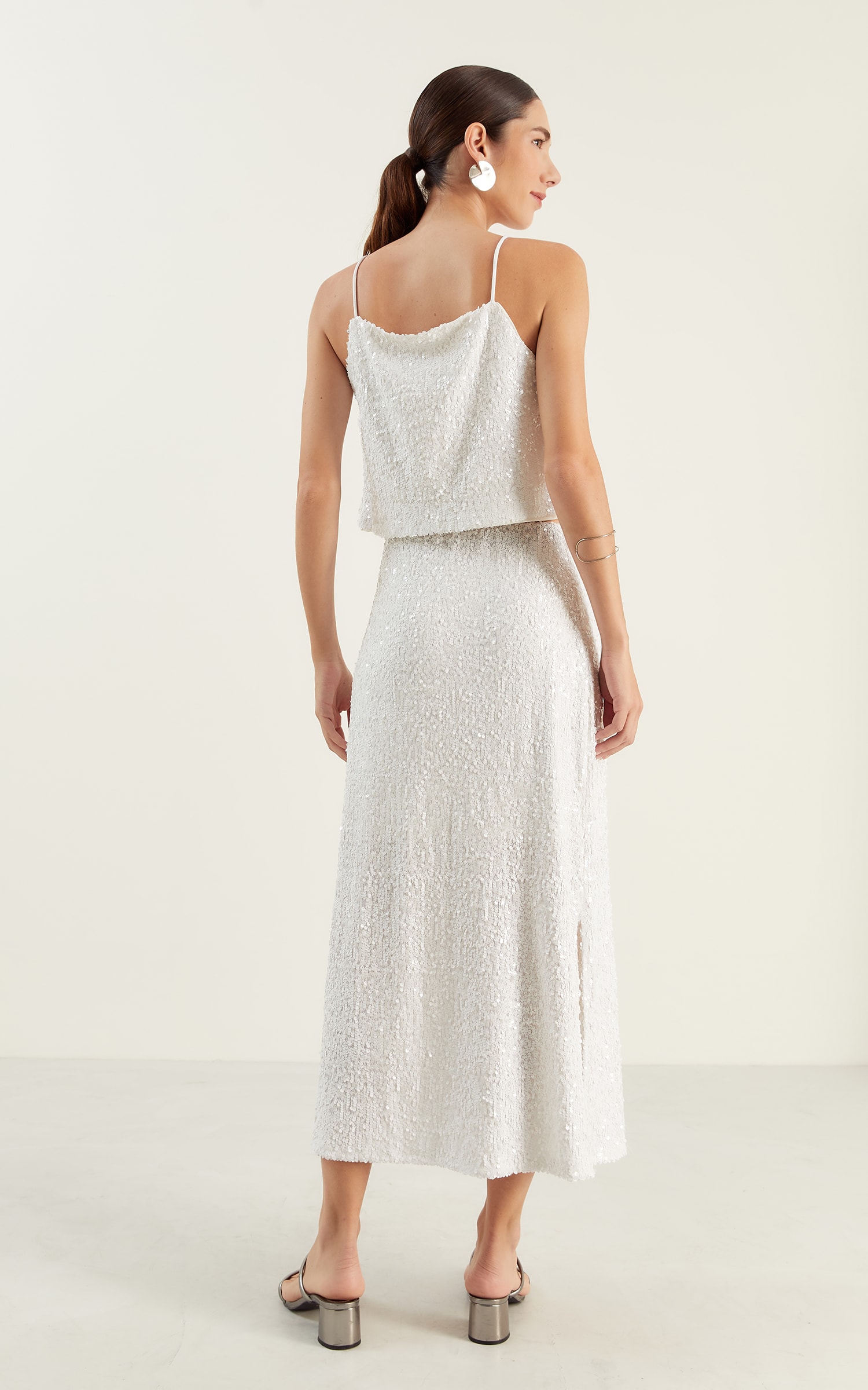 Saia Midi Party Off White