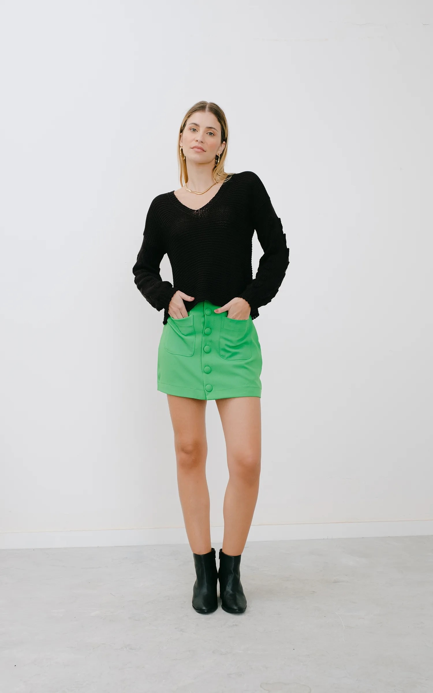 Saia Morena Verde Musgo