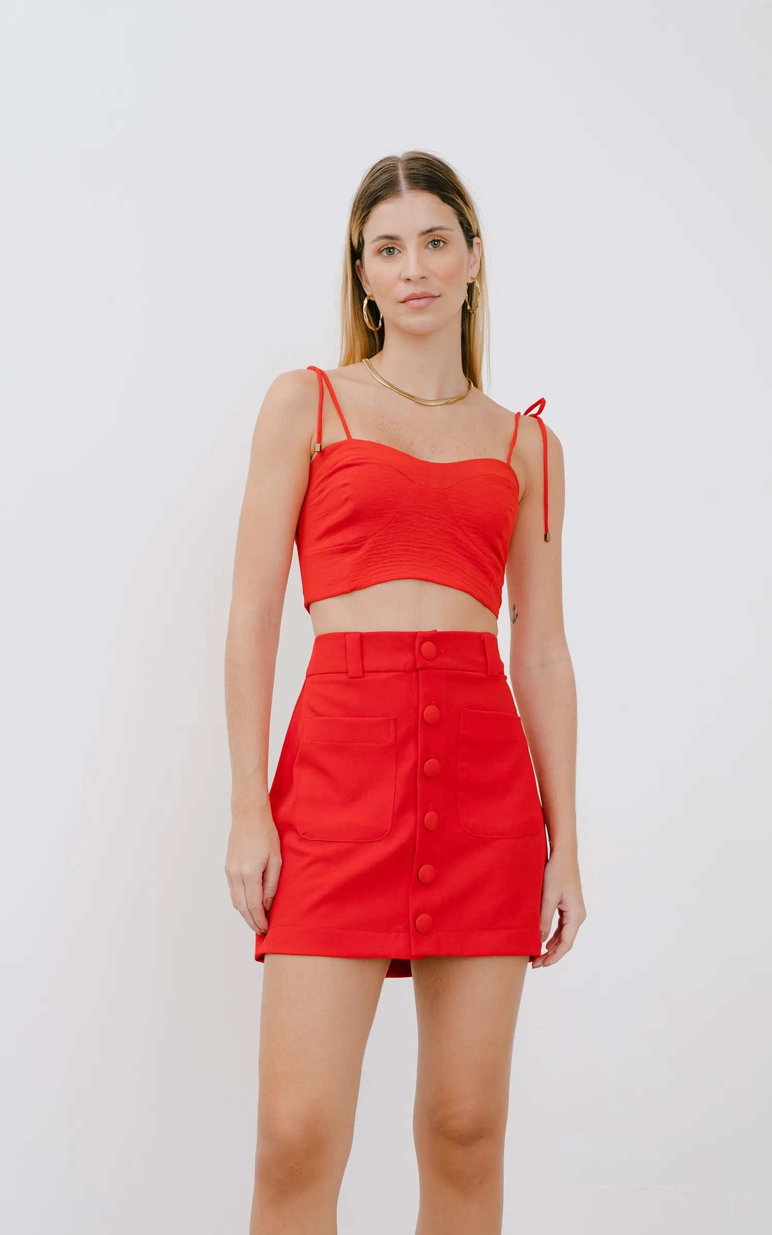 Saia Morena Vermelho