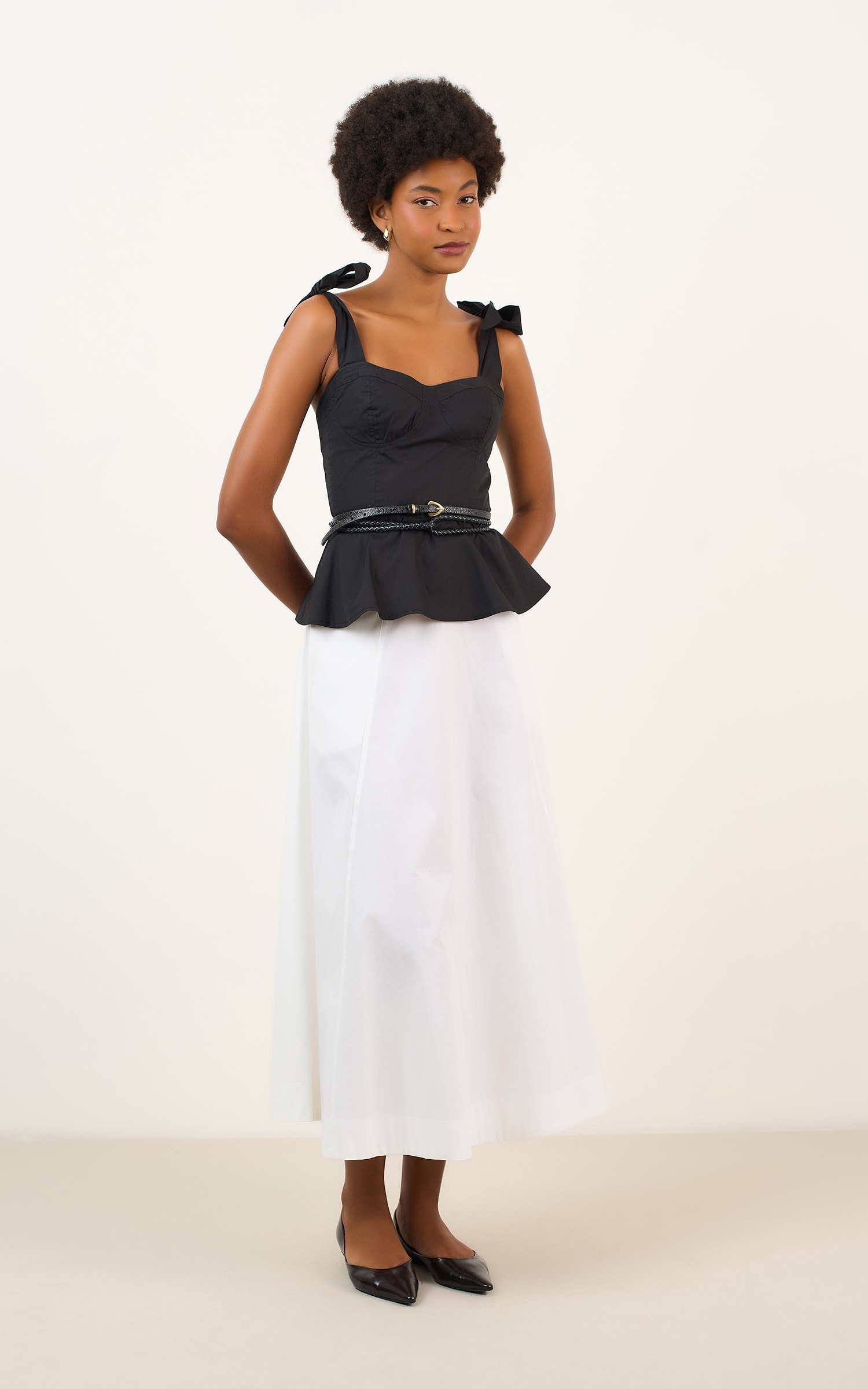Saia Recortes Dinky Off White