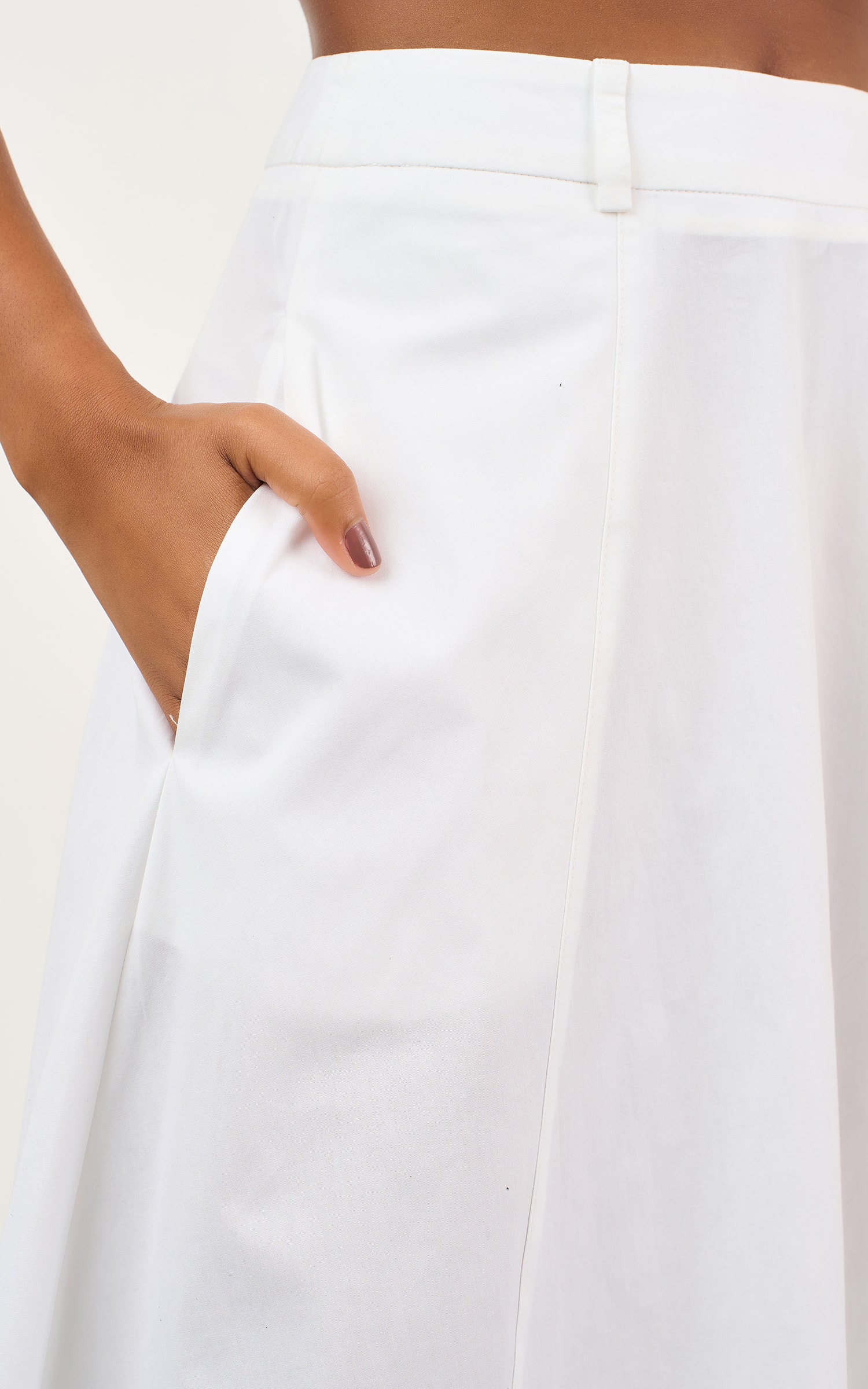 Saia Recortes Dinky Off White