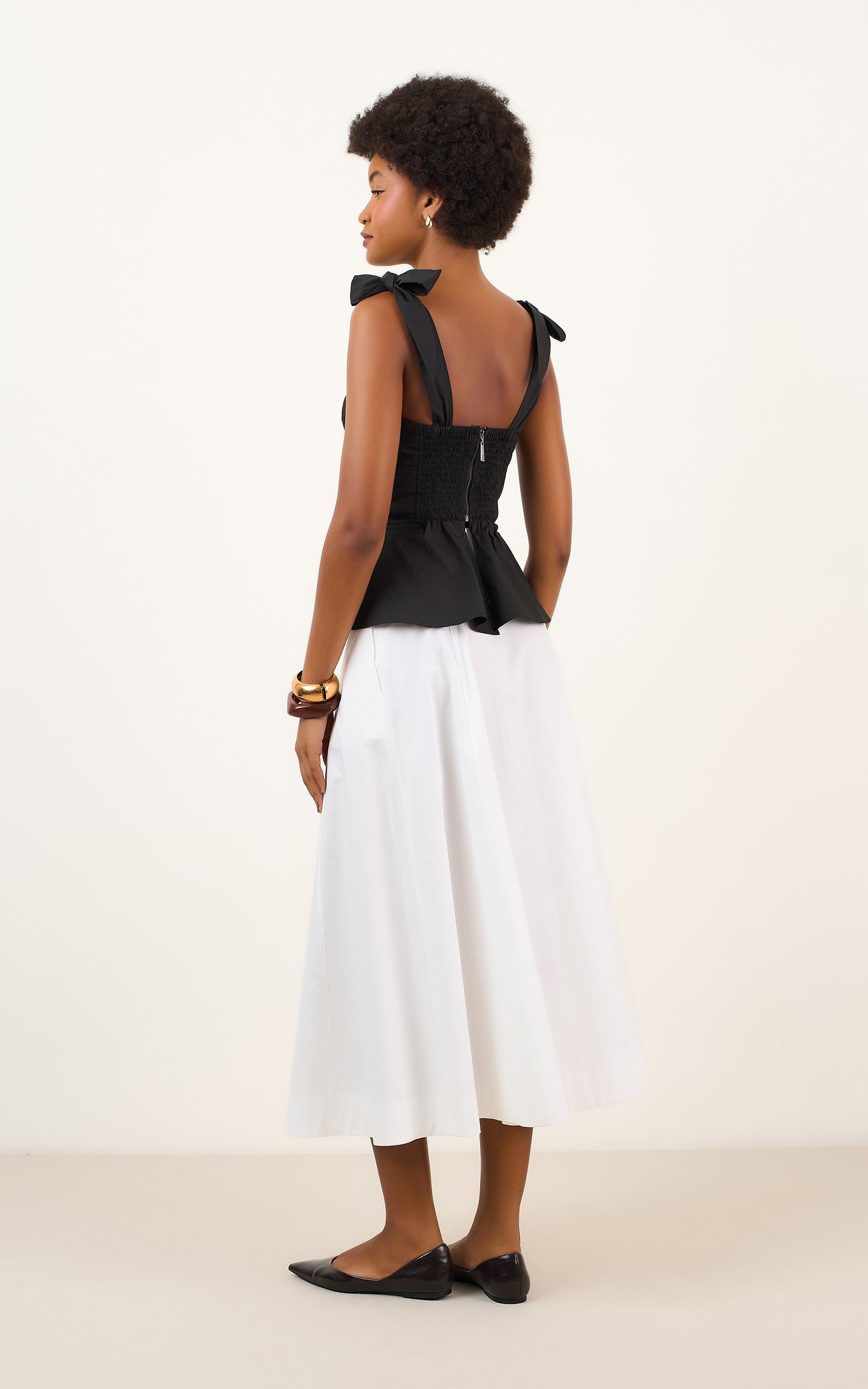 Saia Recortes Dinky Off White