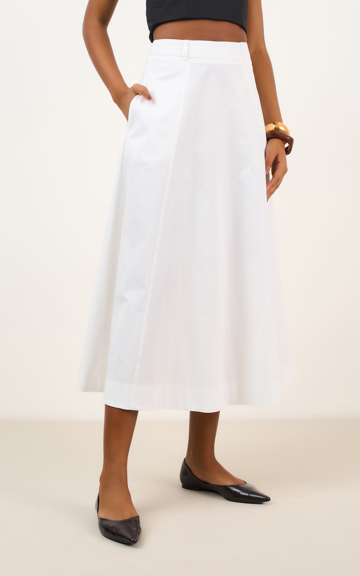 Saia Recortes Dinky Off White