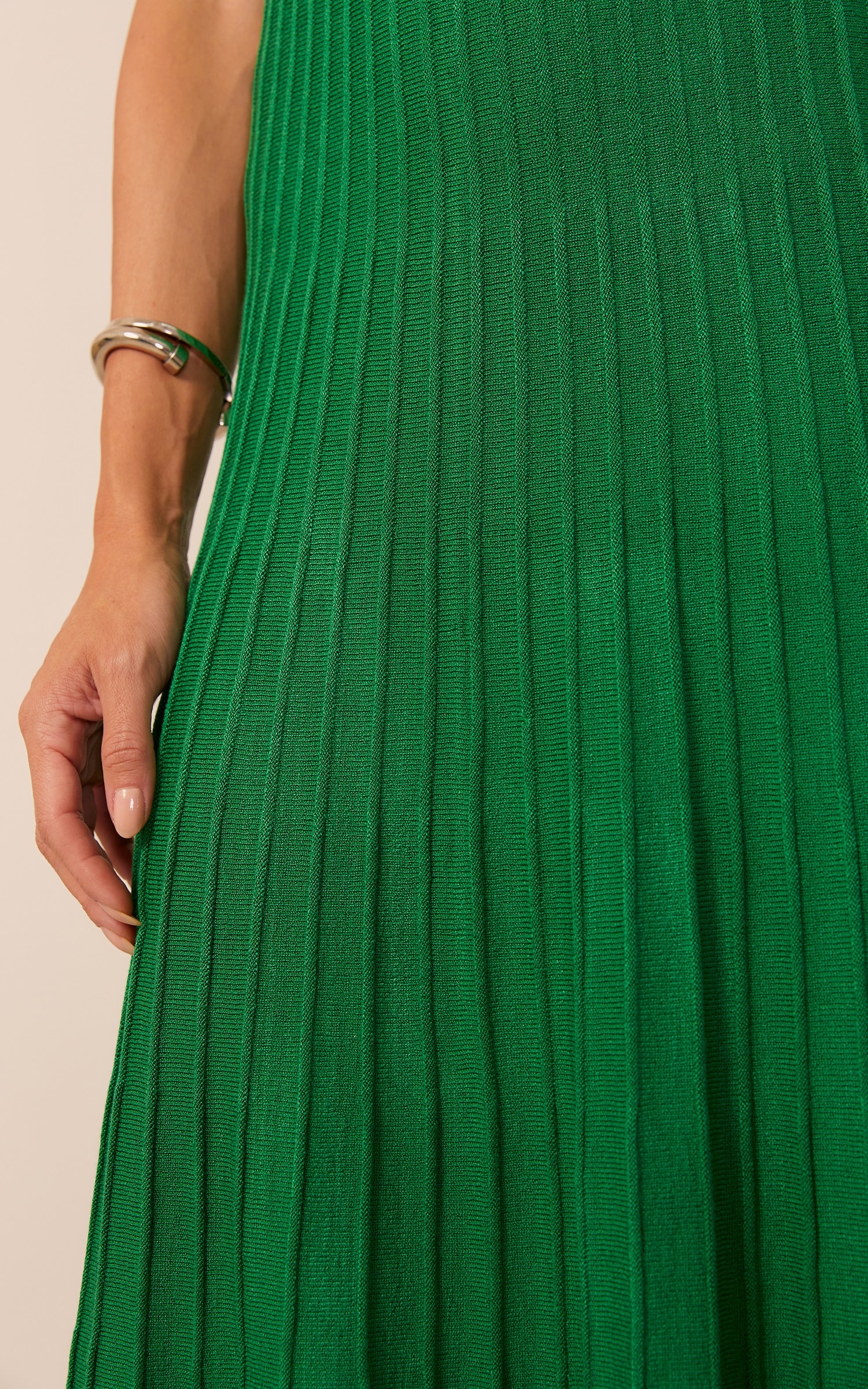 Saia Tricot Nervuras Verde