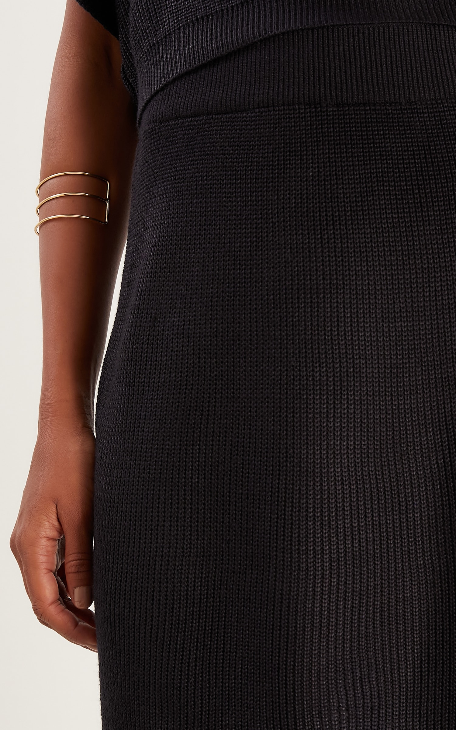 Saia Tricot Peach Preto