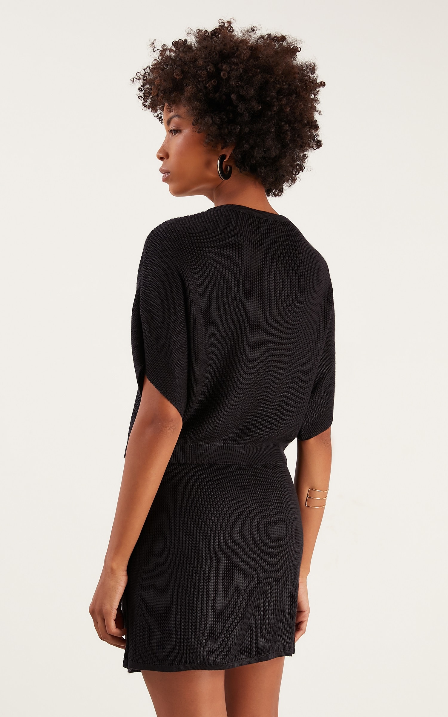Saia Tricot Peach Preto