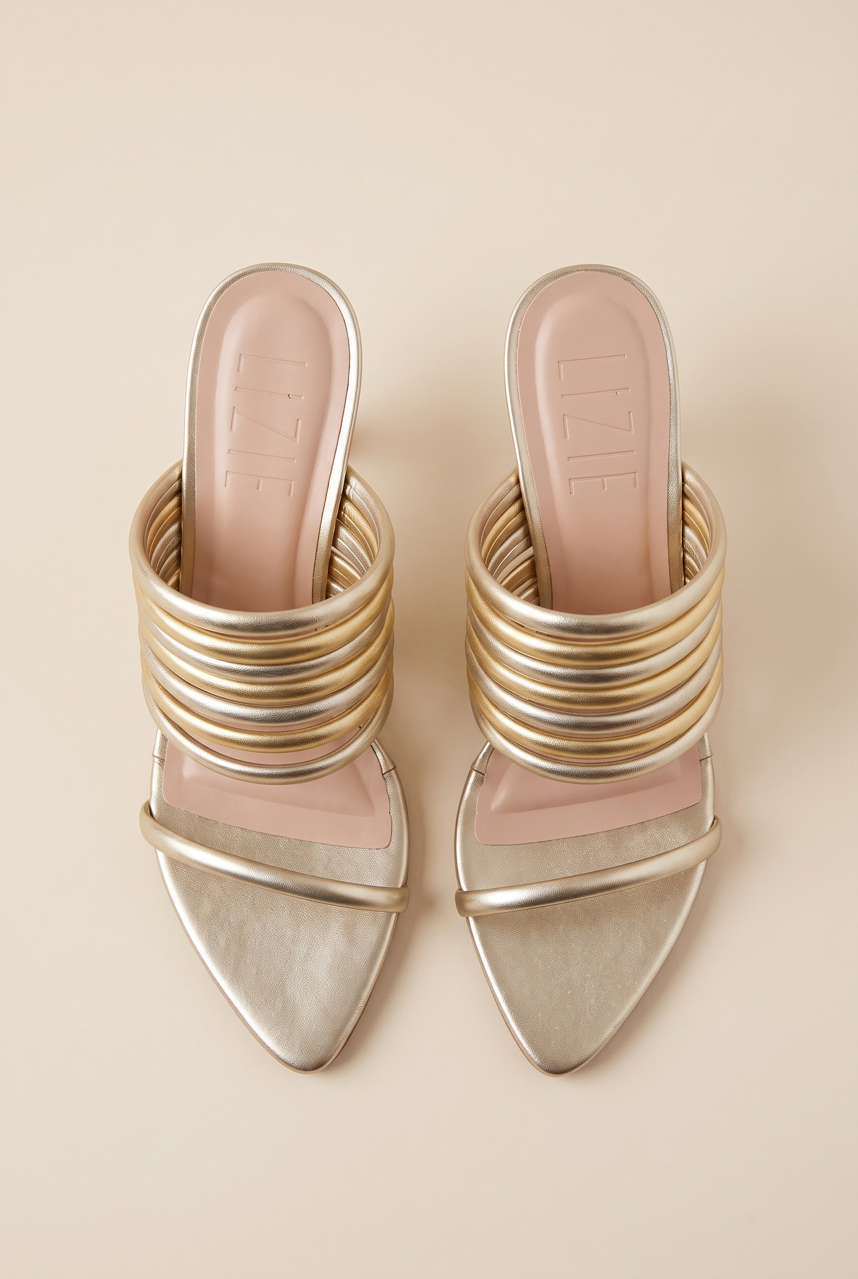 Sandalia Tiras Duo Gold Dourado