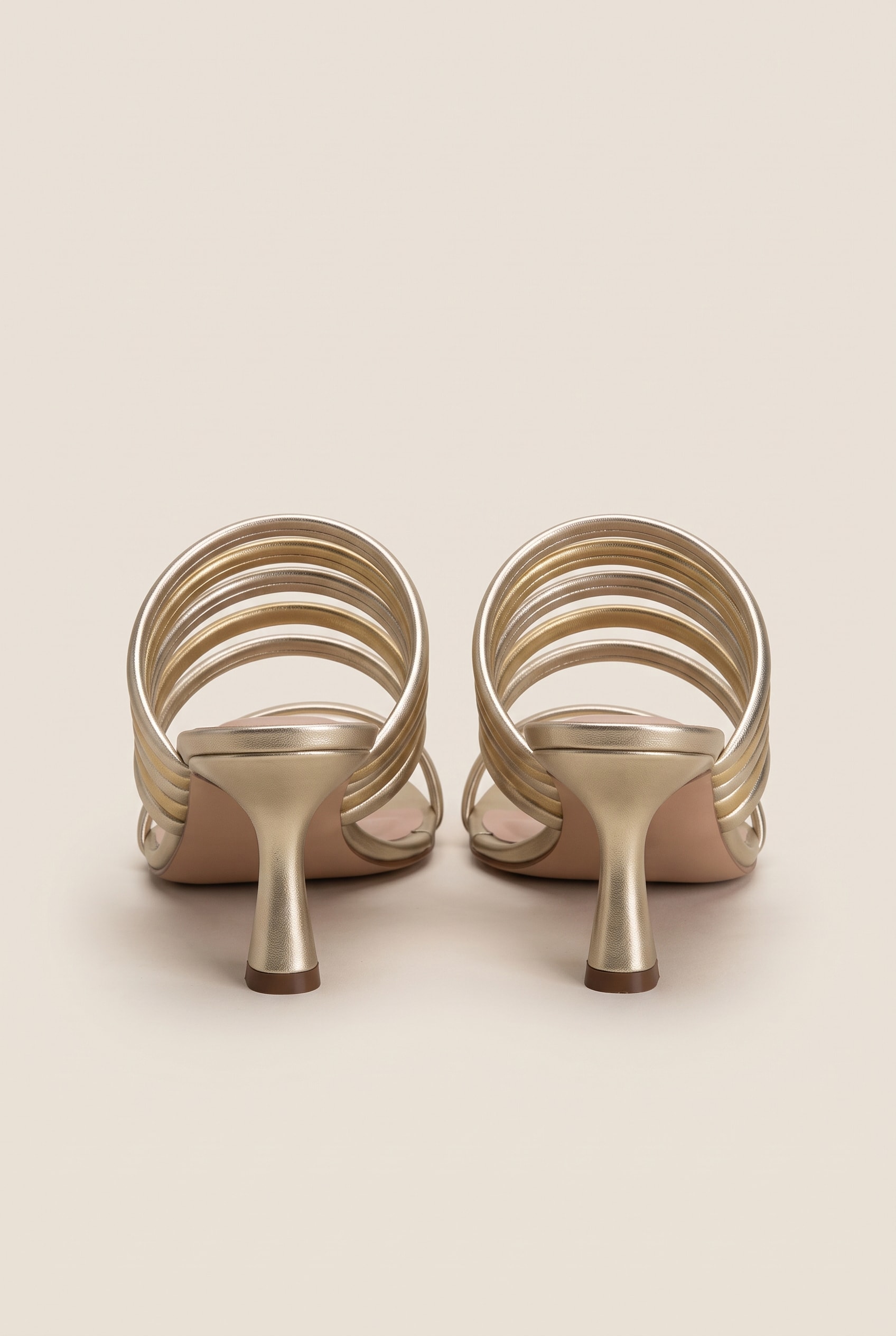Sandalia Tiras Duo Gold Dourado