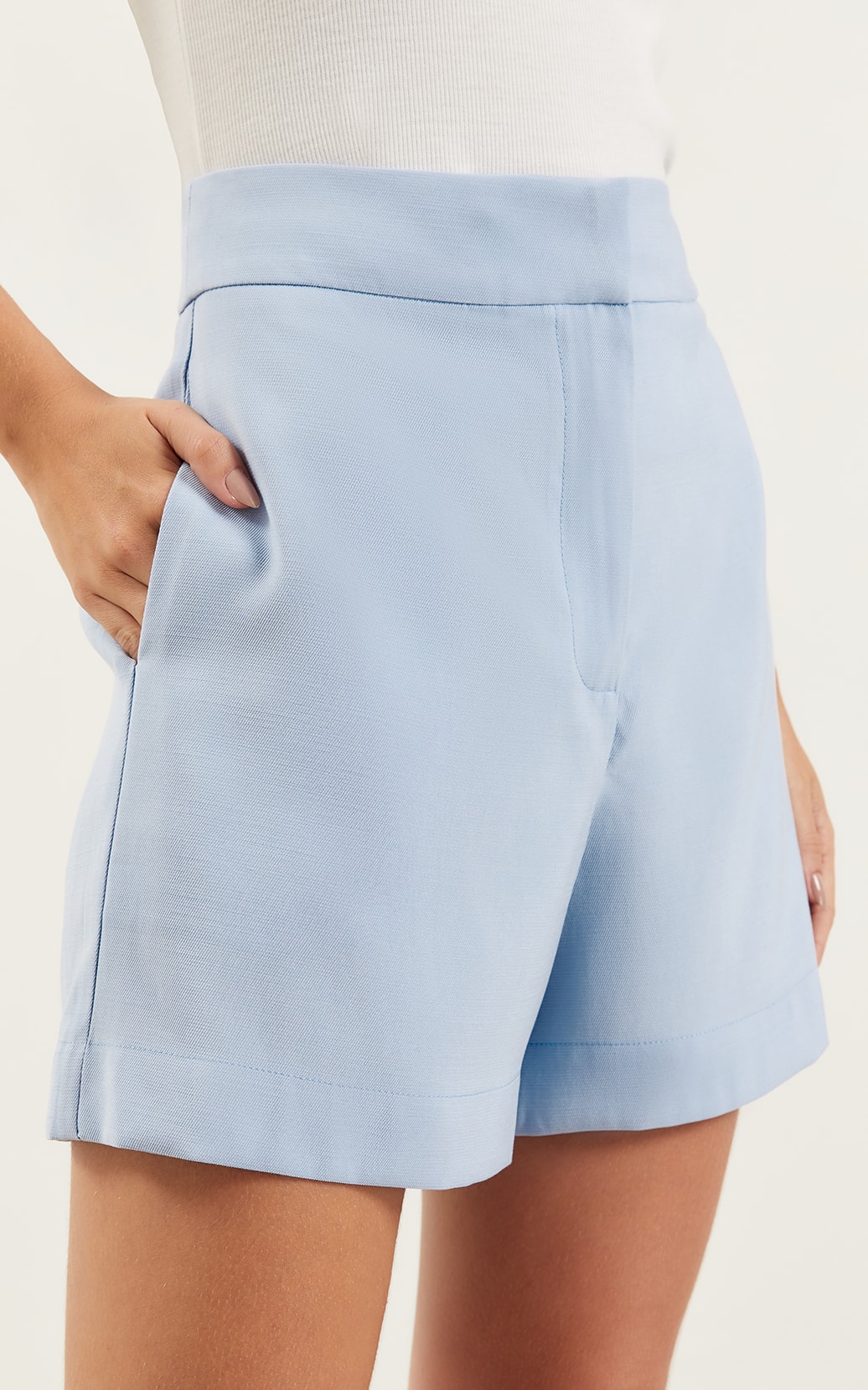 Short Alfaiataria Clean Azul Ceu