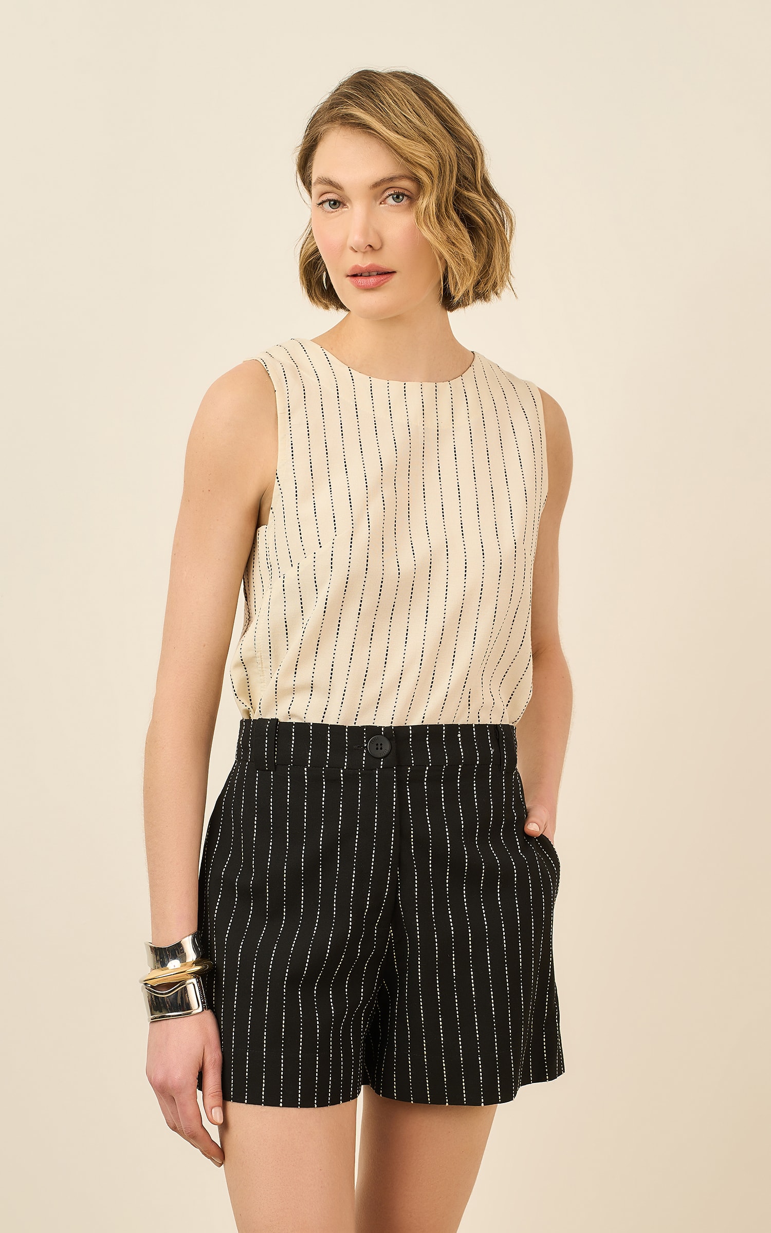 Short Alfaiataria Fabric Preto
