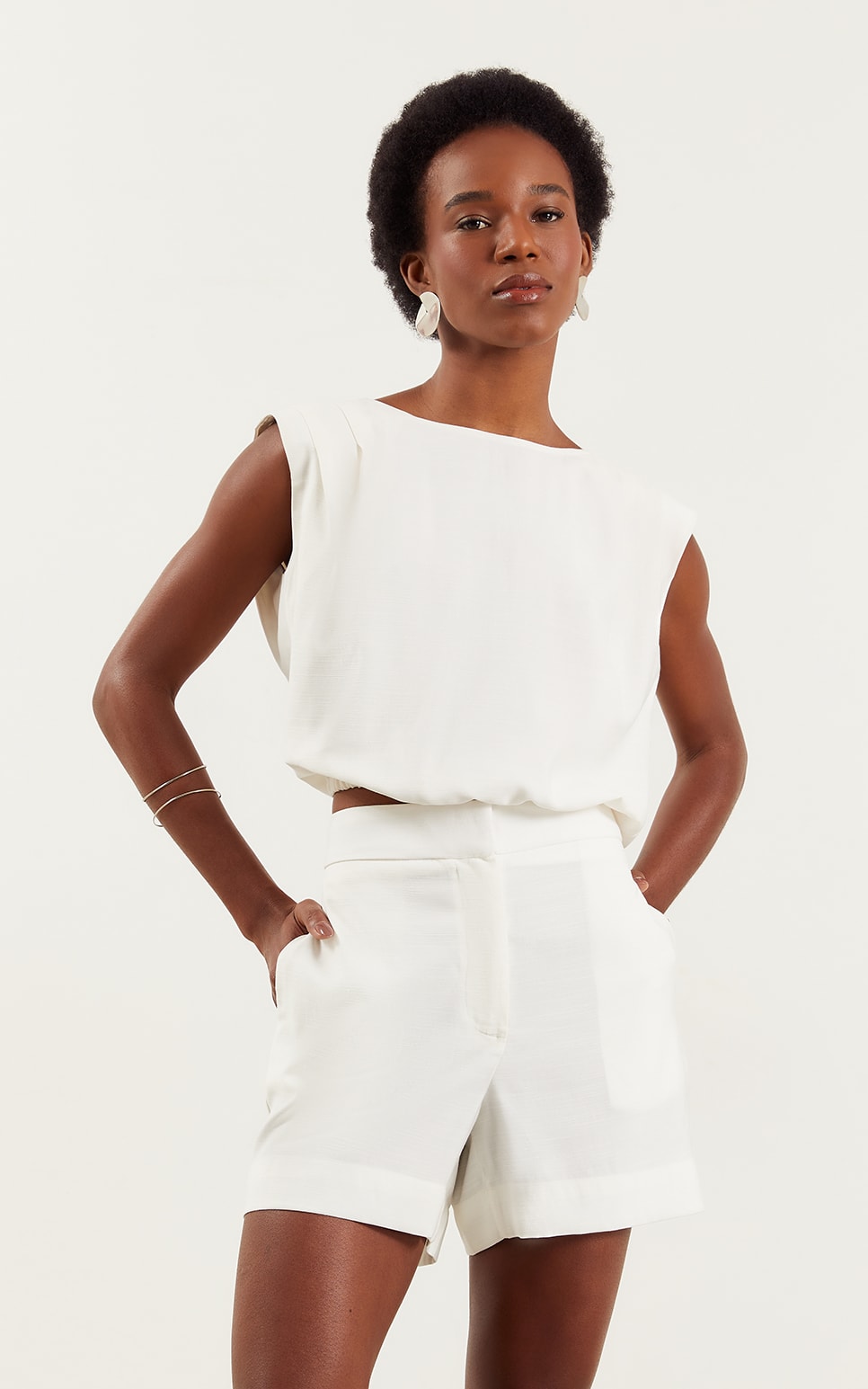 Short Alfaiataria Summer Off White