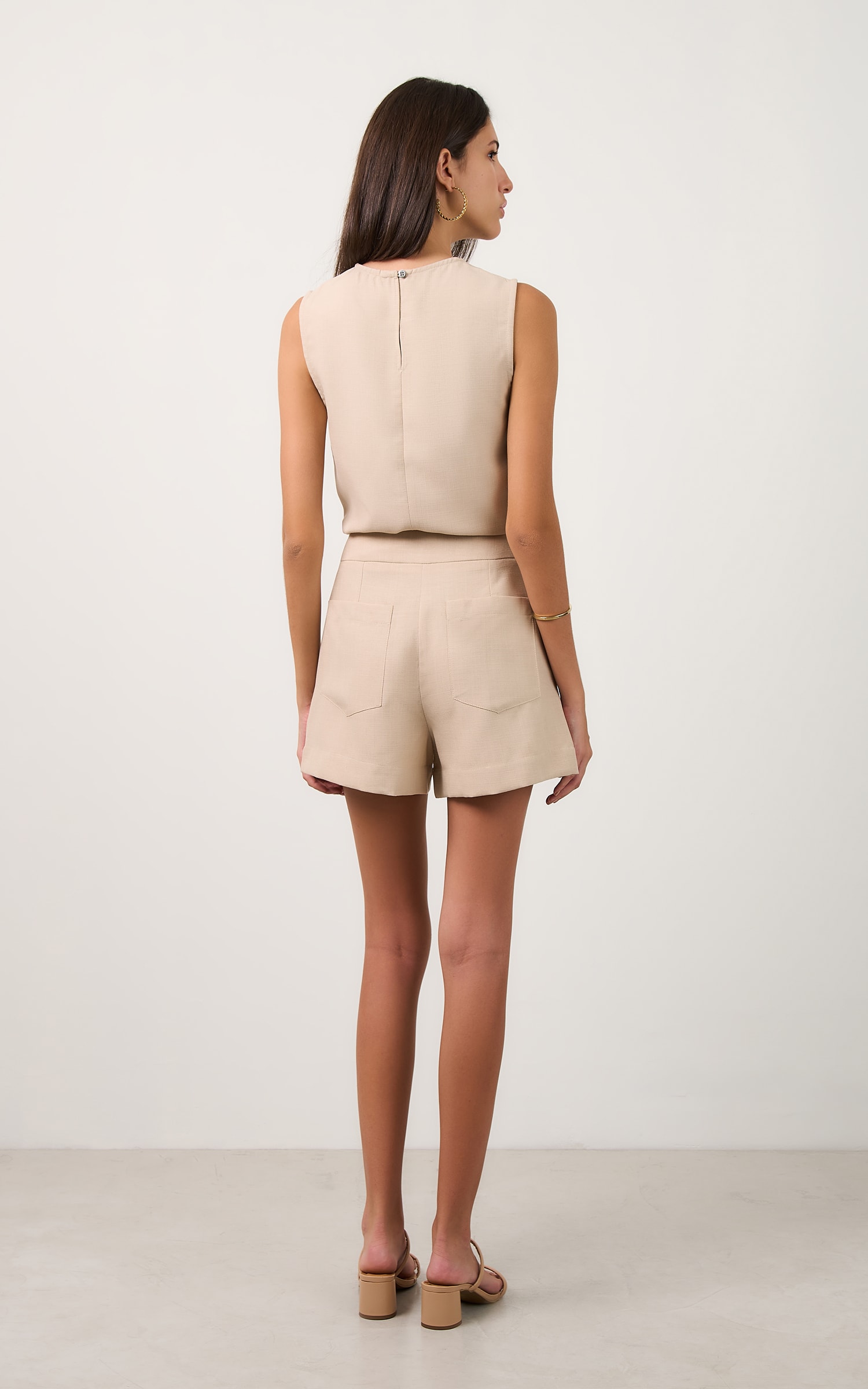 Short Blanc Basic Natural