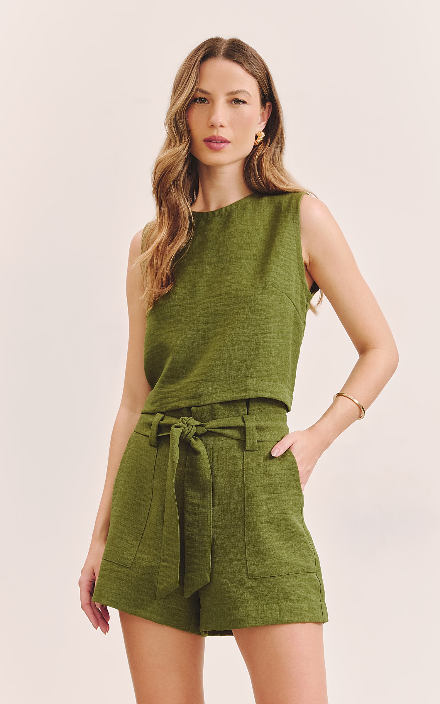 Short Clochard Veron Verde Musgo