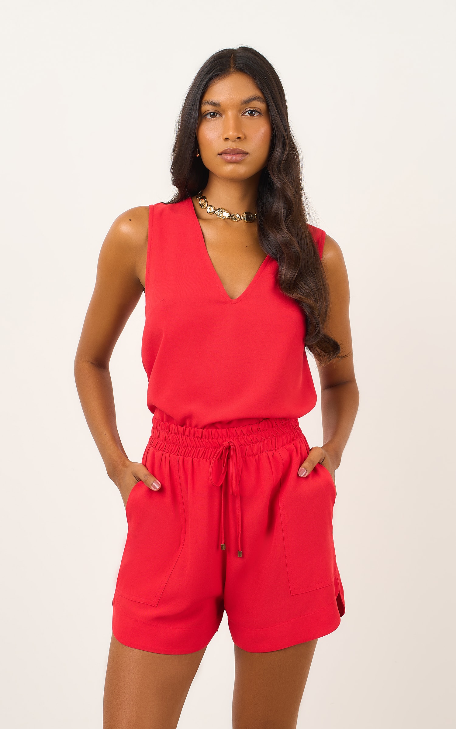 Short Crayon Vermelho