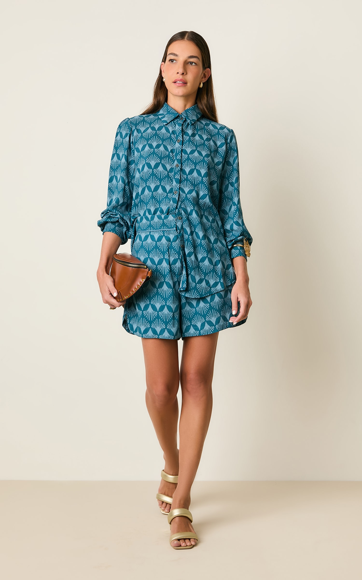 Short Detalhe Vivo Vila Azul Denim