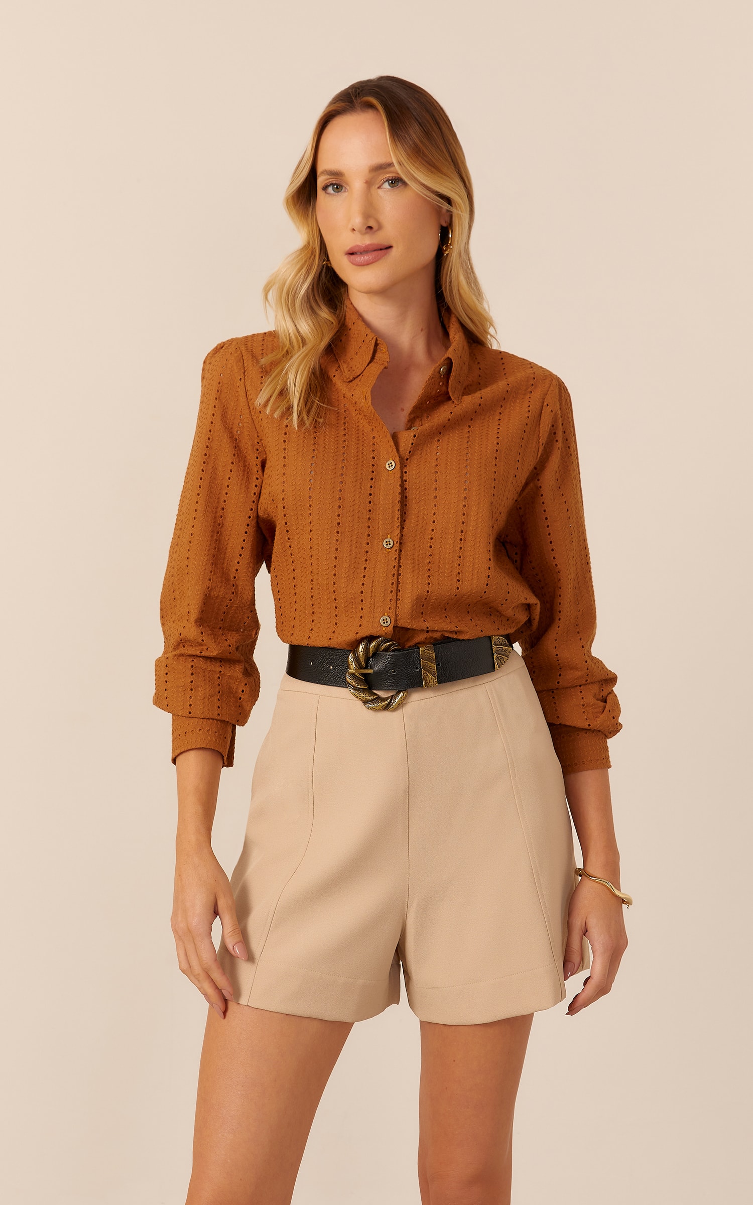 Short Encanto Alfaiataria Natural