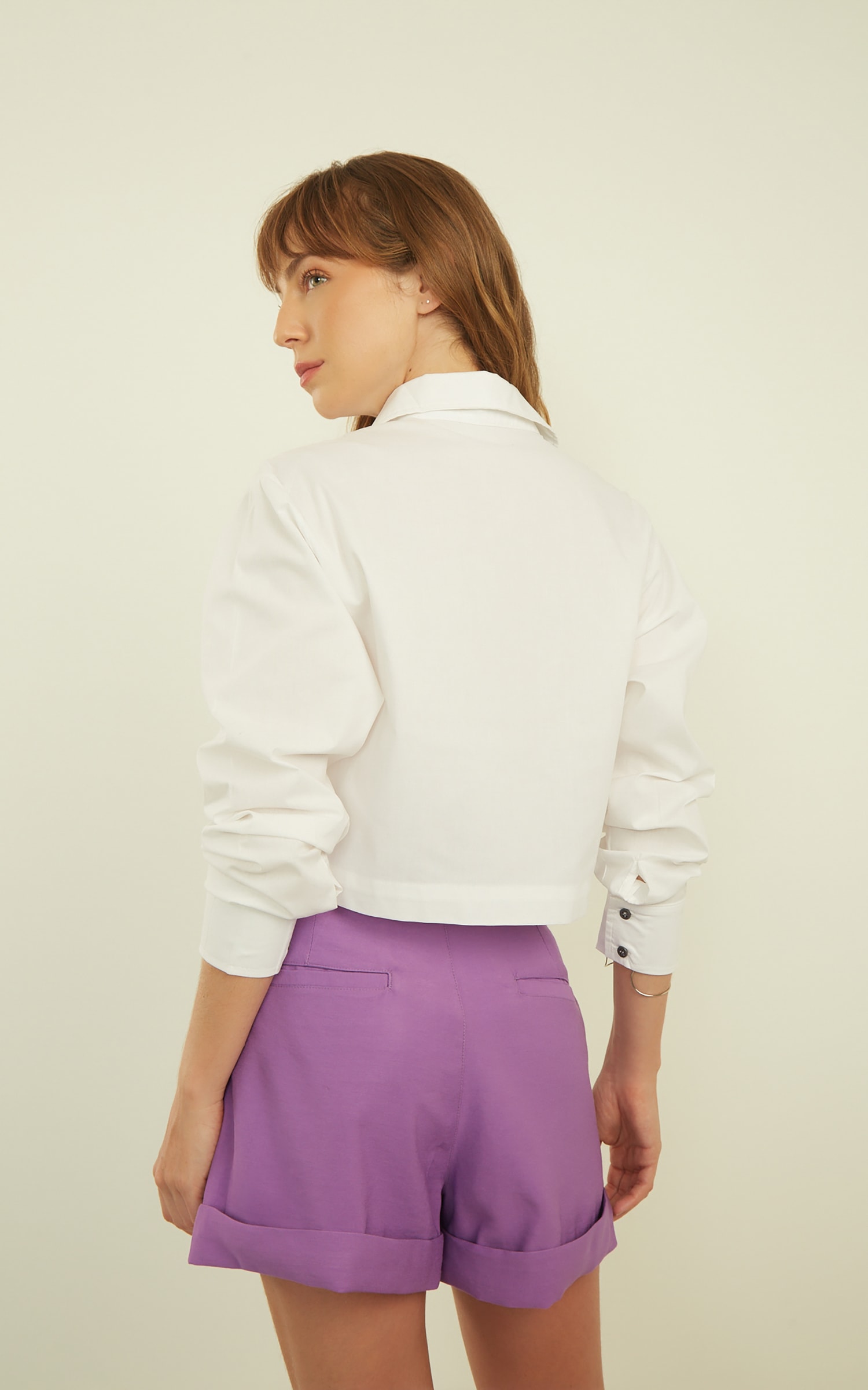 Short Gales Alfaiataria Violeta