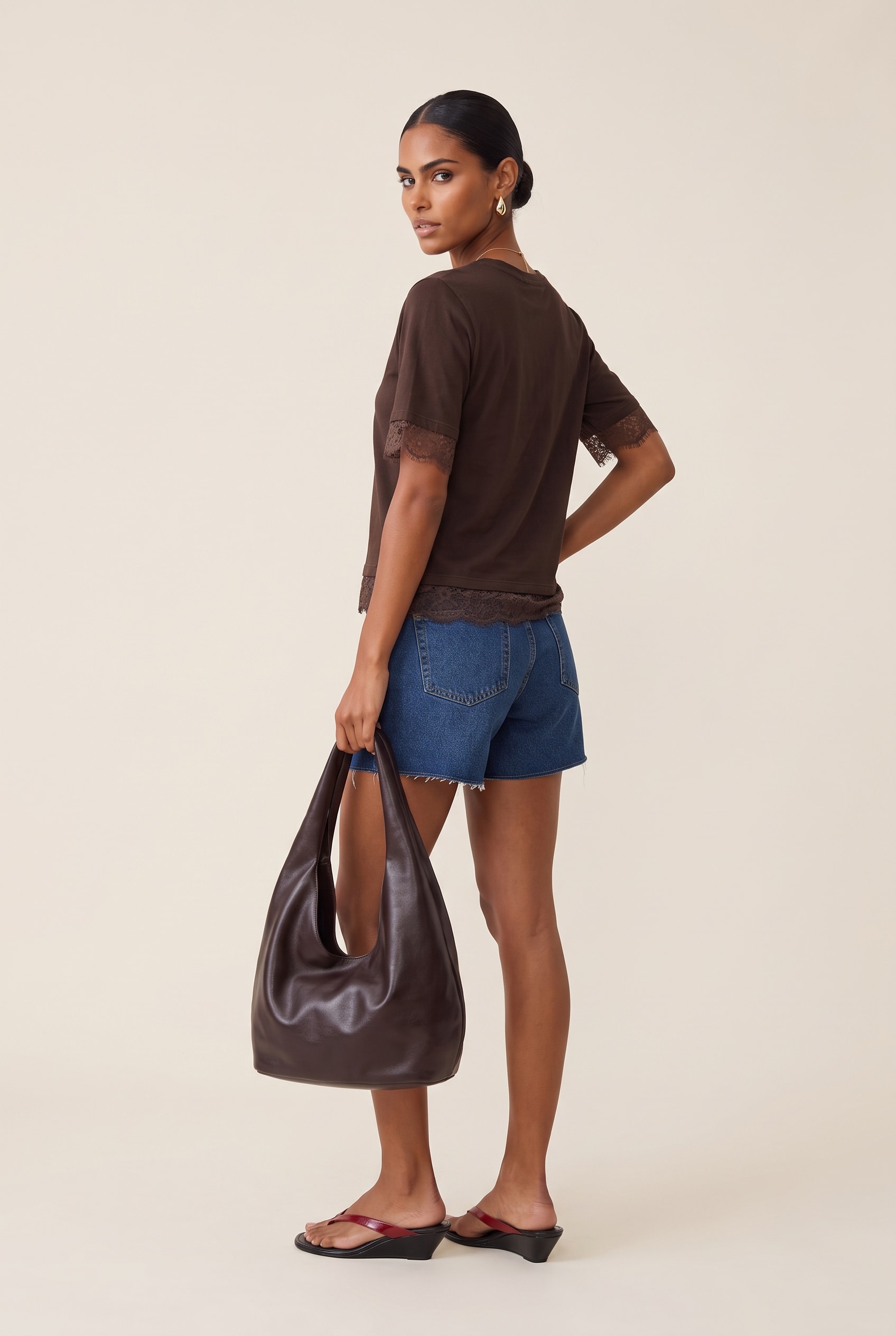 Short Jeans Five Pockets Jeans Medio