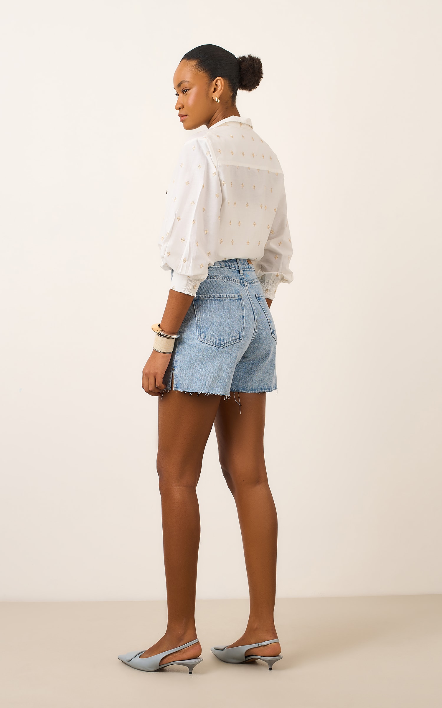 Short Jeans Medio Jeans Medio