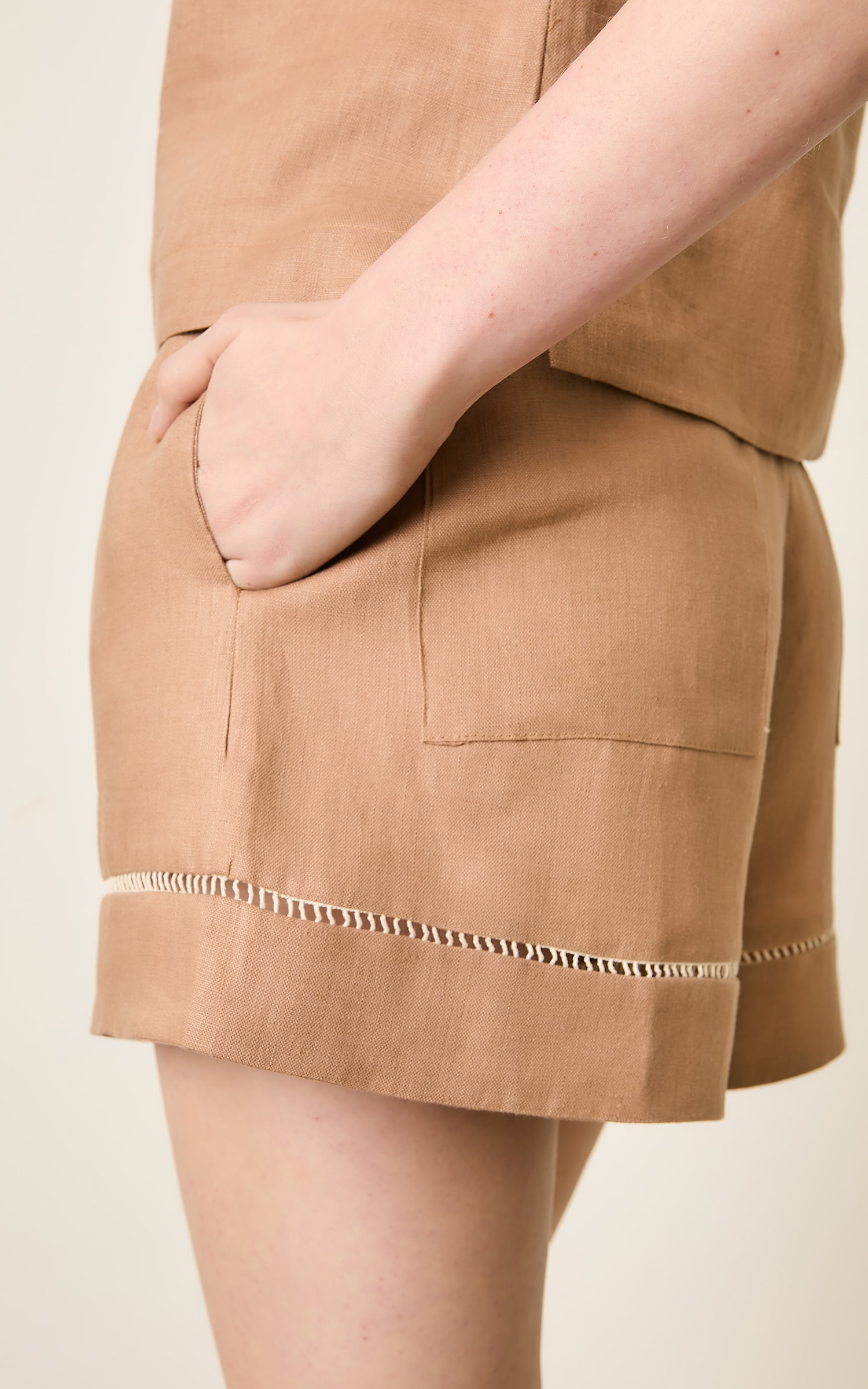 Short Linho Kind Caqui