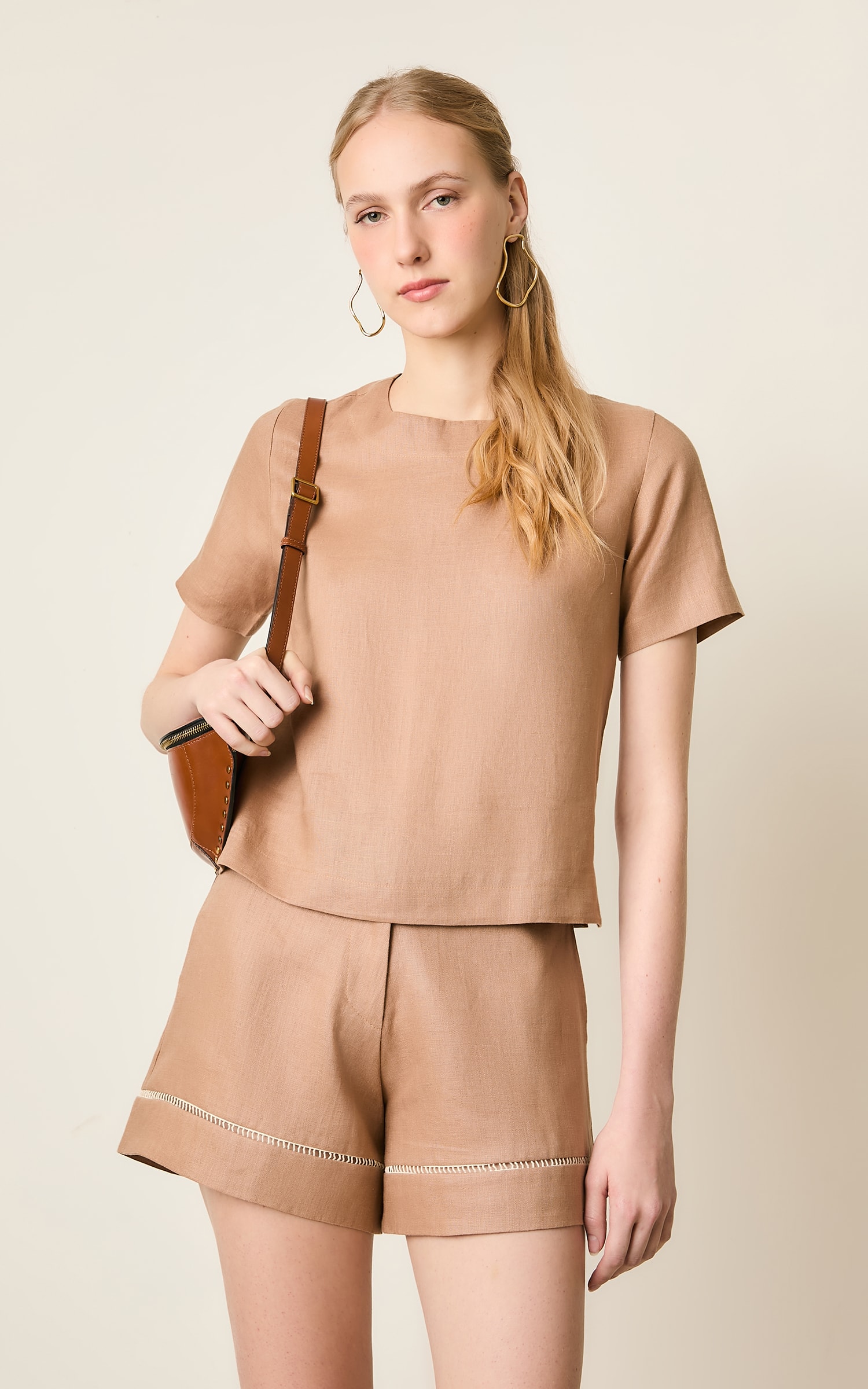 Short Linho Kind Caqui