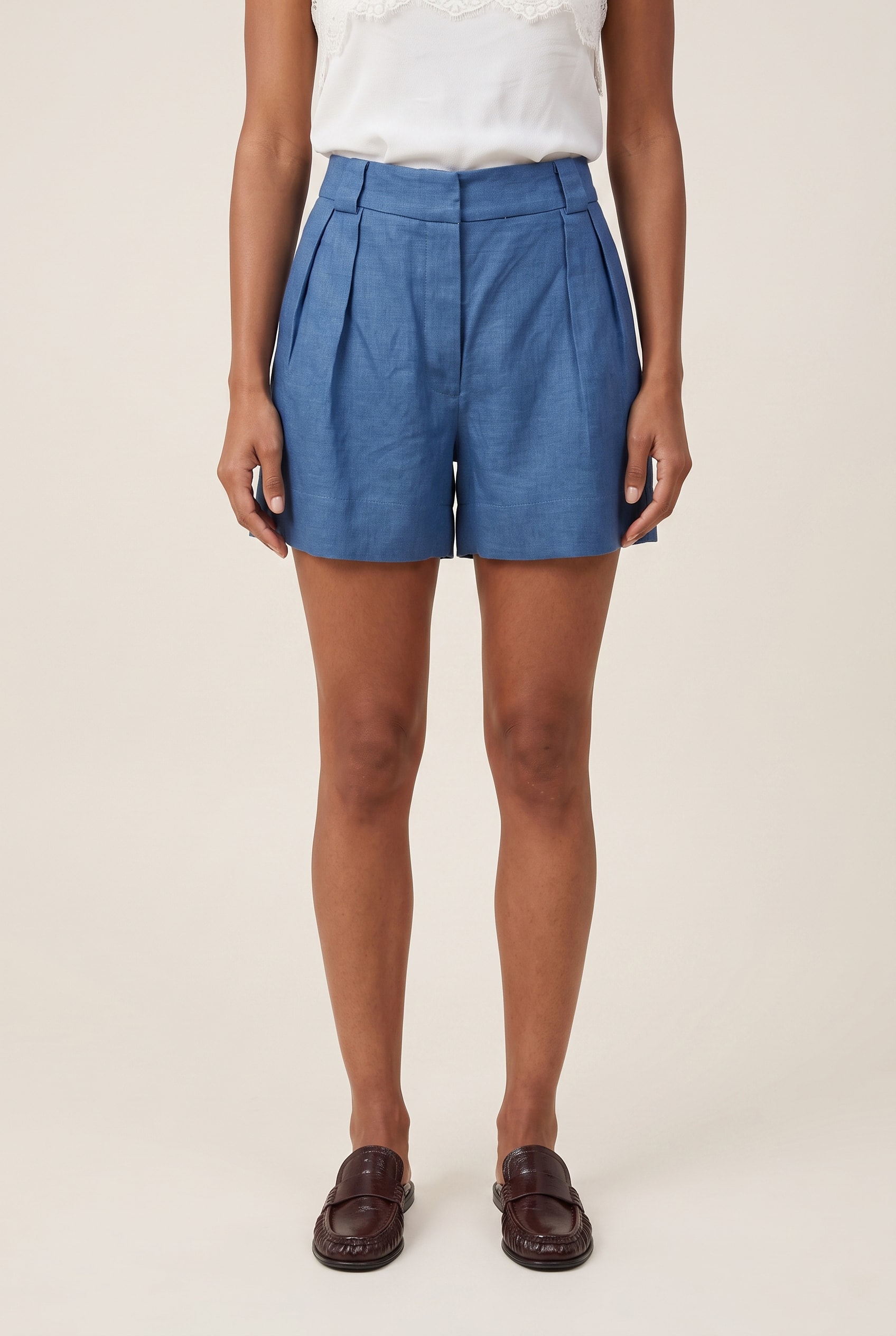 Short Linho Lust Azul Mykonos