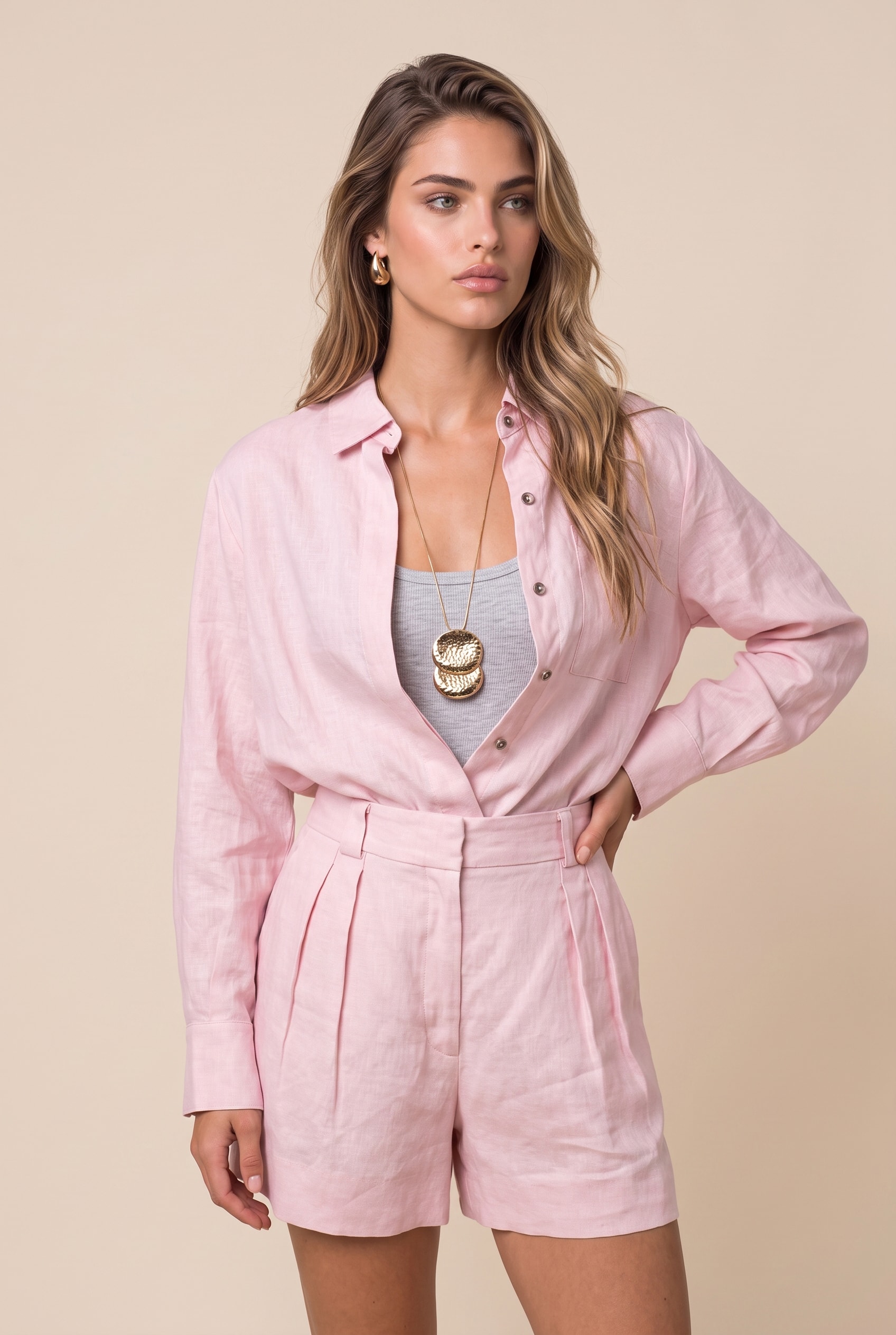 Short Linho Lust Baby Pink
