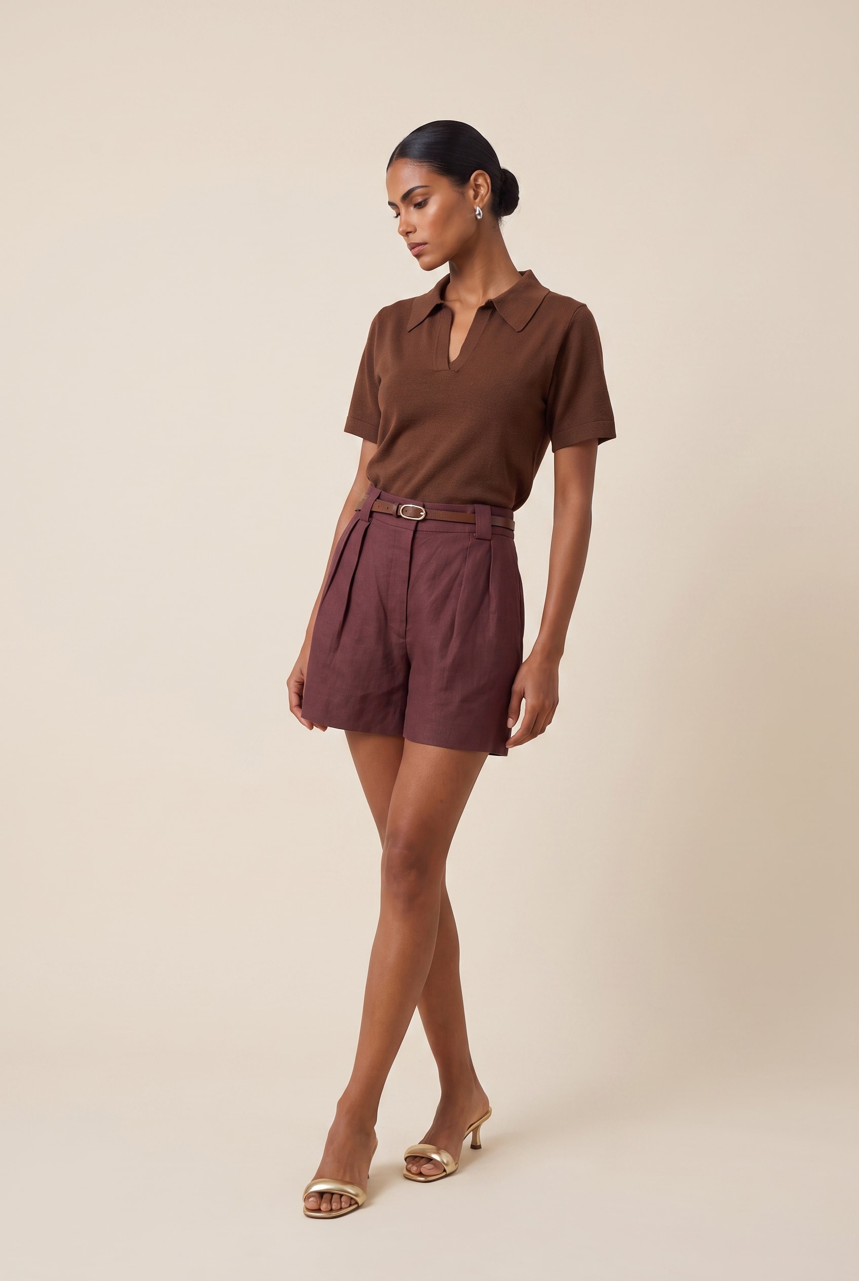 Short Linho Lust Chocolate