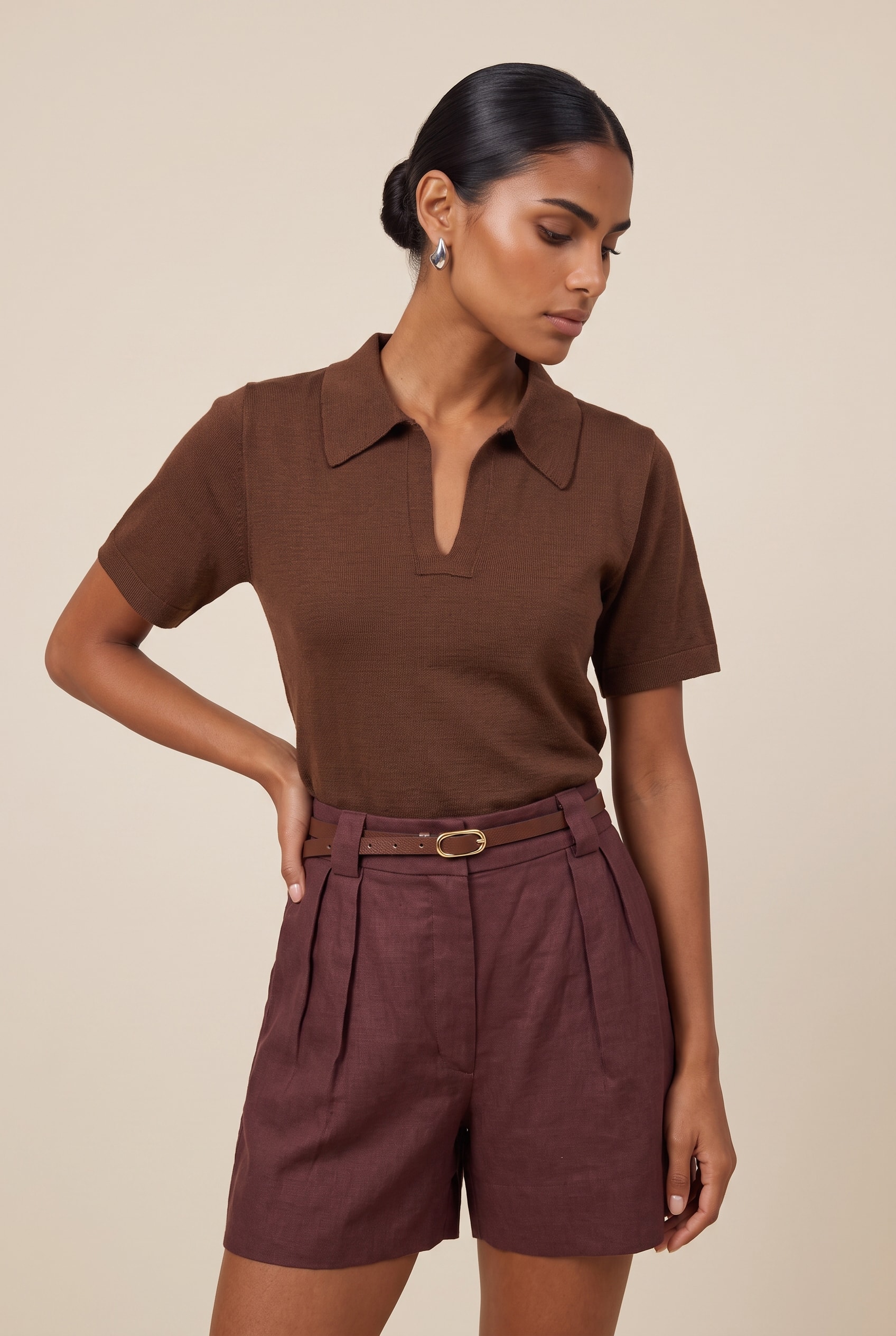 Short Linho Lust Chocolate