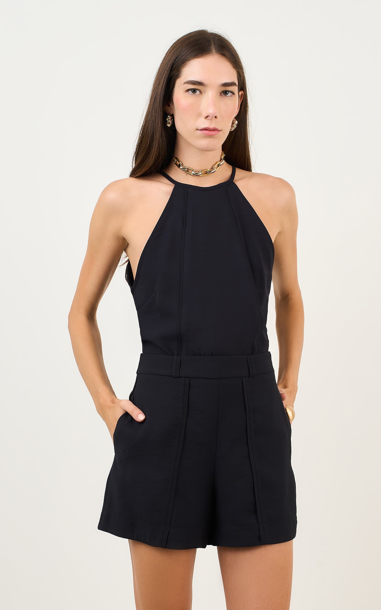 Short Saia Citrino Preto
