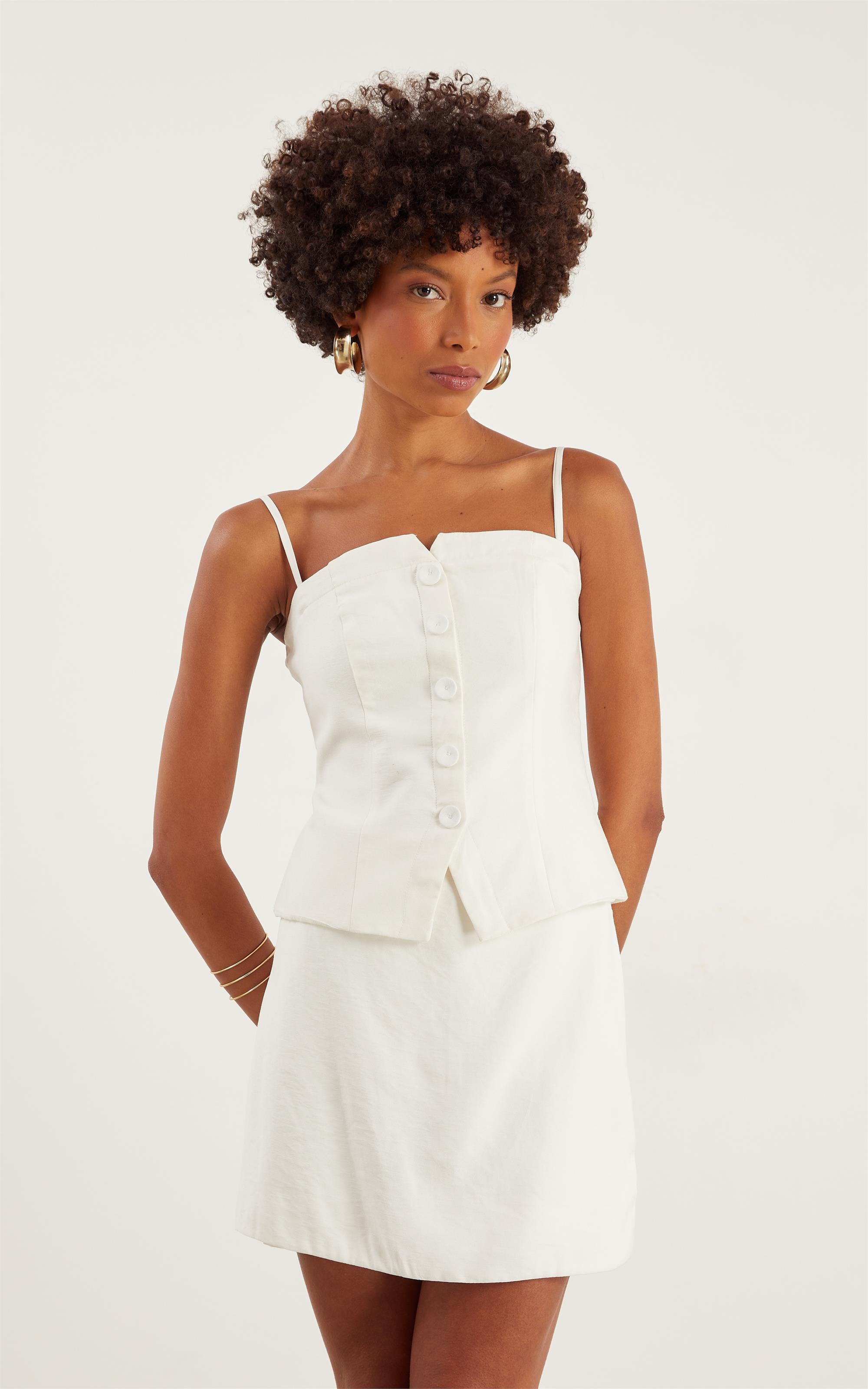 Short Saia Tropical Off White
