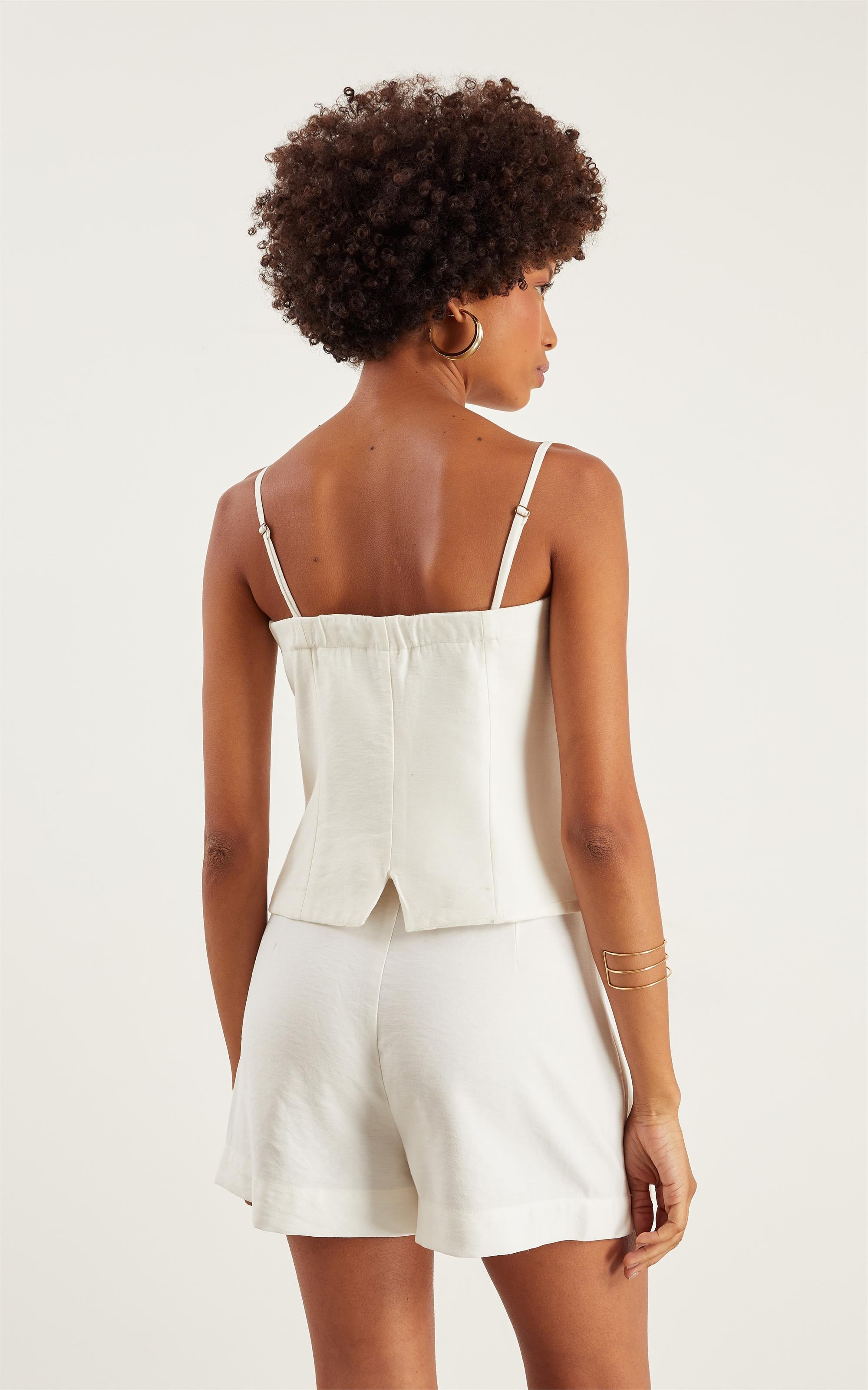 Short Saia Tropical Off White