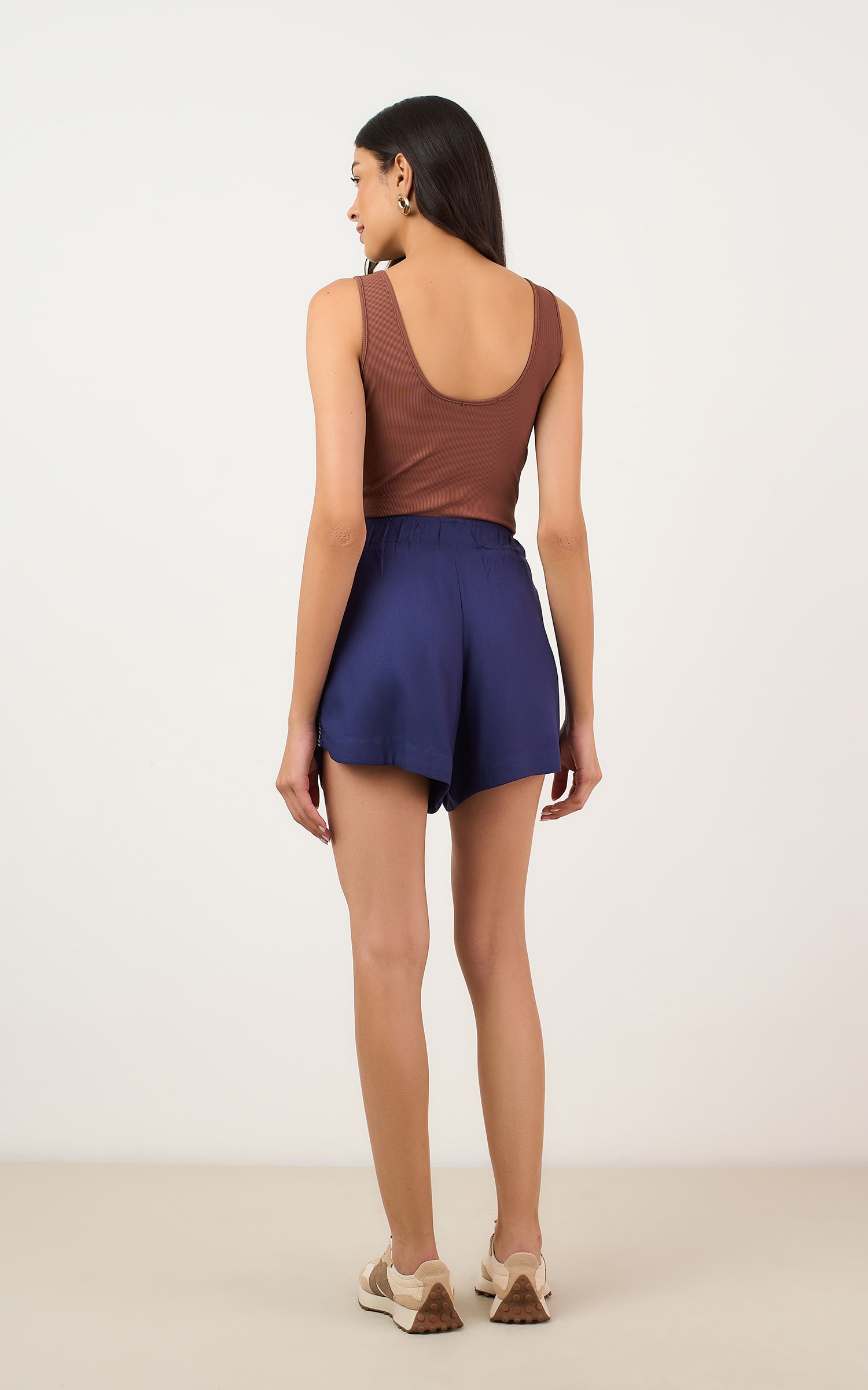 Short Textura Detalhe Cos Marinho